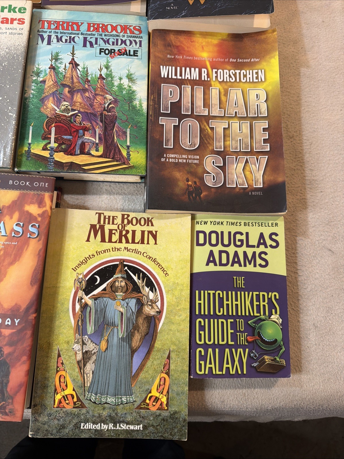Sci Fi lot Patrick Rothfuss Arthur C. Clarke Philip Pullman Terry Brooks