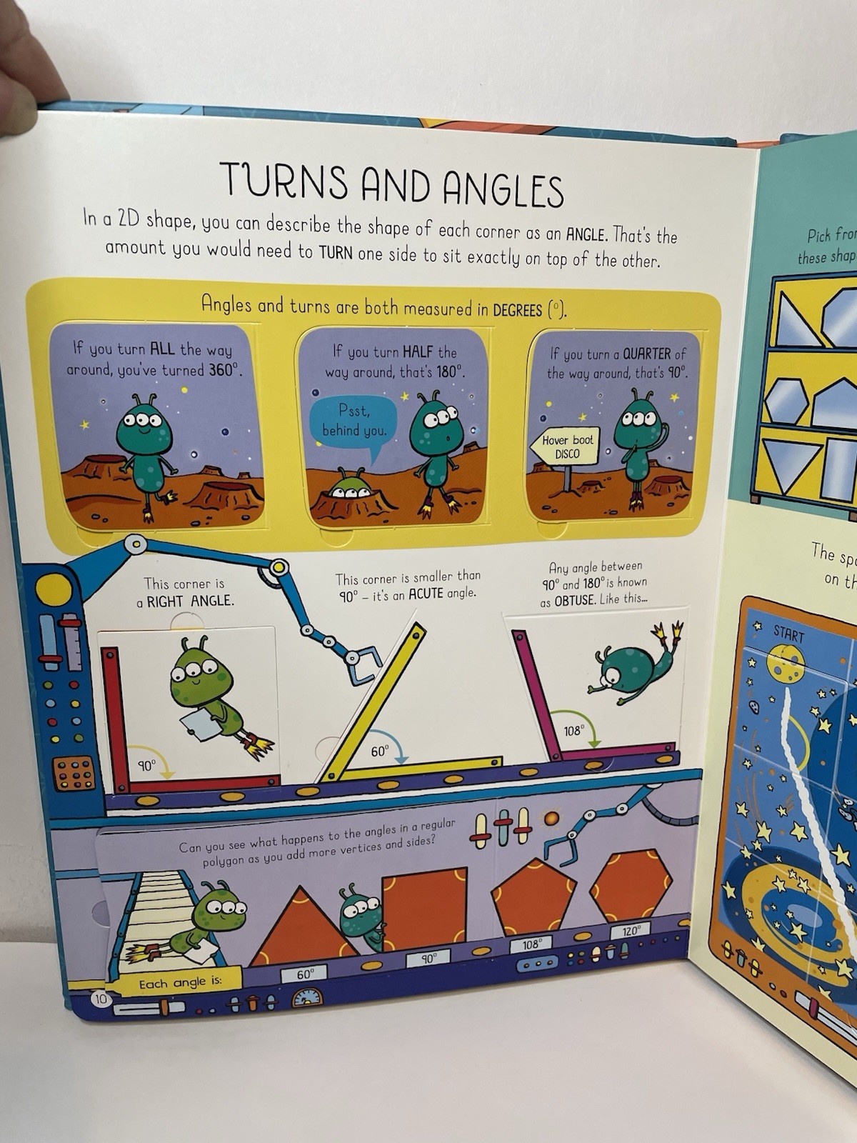 Usborne Math Shapes Lift-the-Flap Hardcover Ages 4-8 Activity Book Illustrated