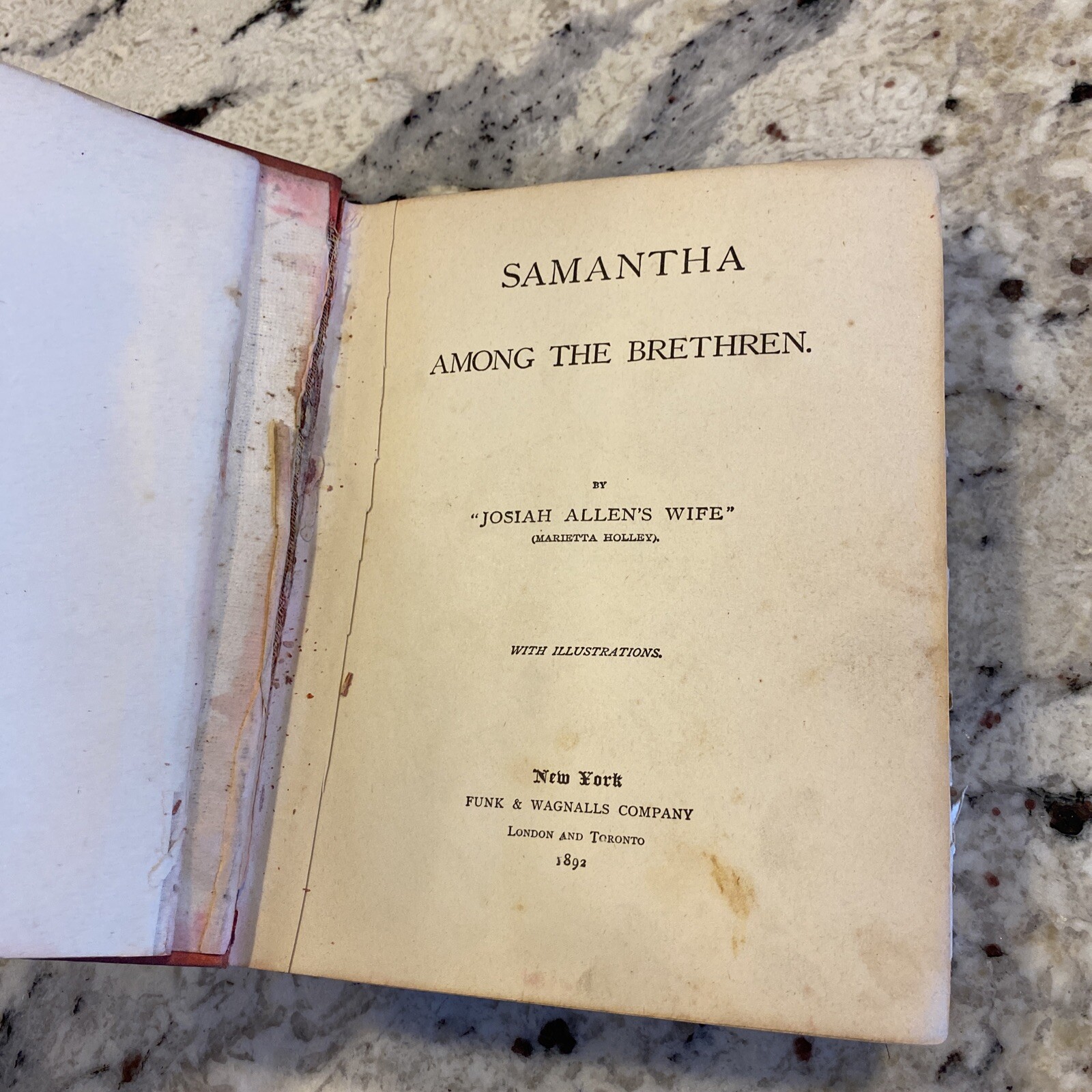 Samantha Among the Brethren by Marietta Holley, Josiah Allen’s Wife (HC), 1892
