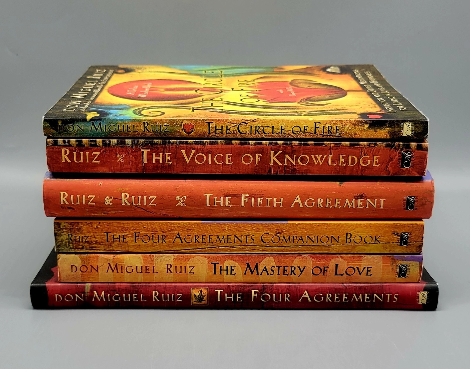 A Toltec Wisdom 6 Books Set – Don Miguel Ruiz – PB/HC – VG