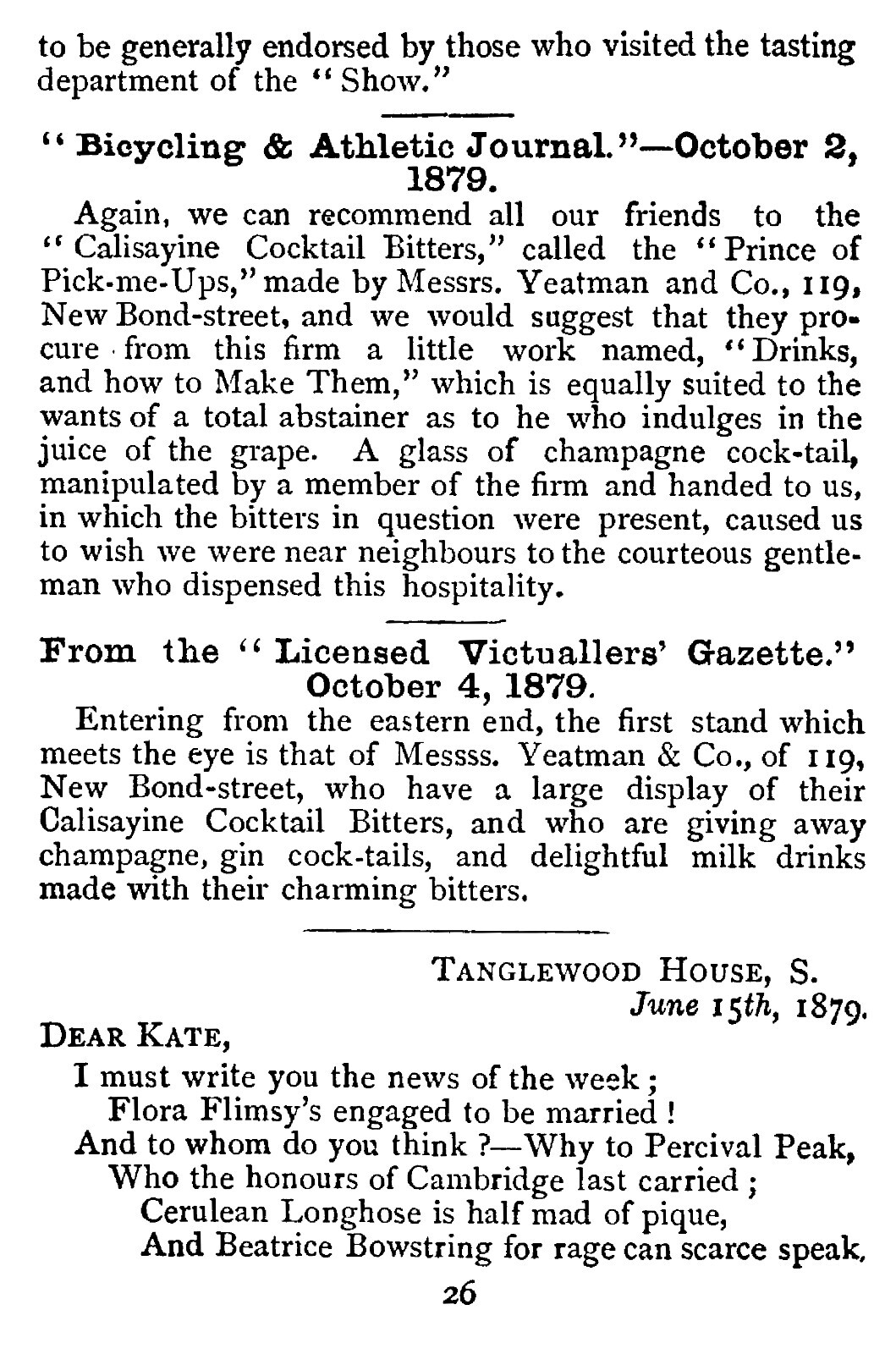 Drinks And How To Make Them “1880” 32 Pages