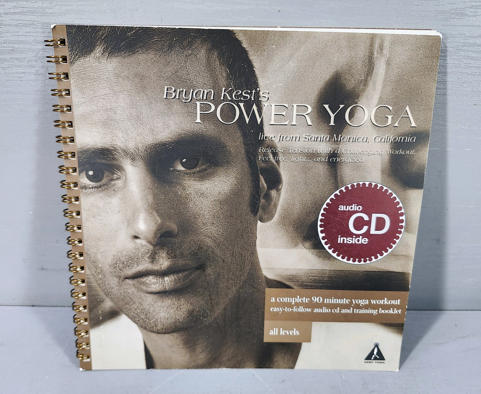 Bryan Kest’s Power Yoga 90 minute Workout Spiral Training Booklet w/ 2 Audio CD