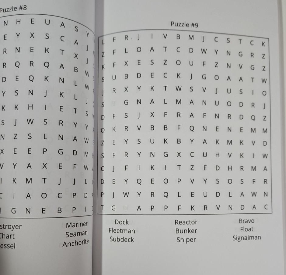 Navy Word Search Puzzle Book Easy to Read Print about The Navy 110 Pages