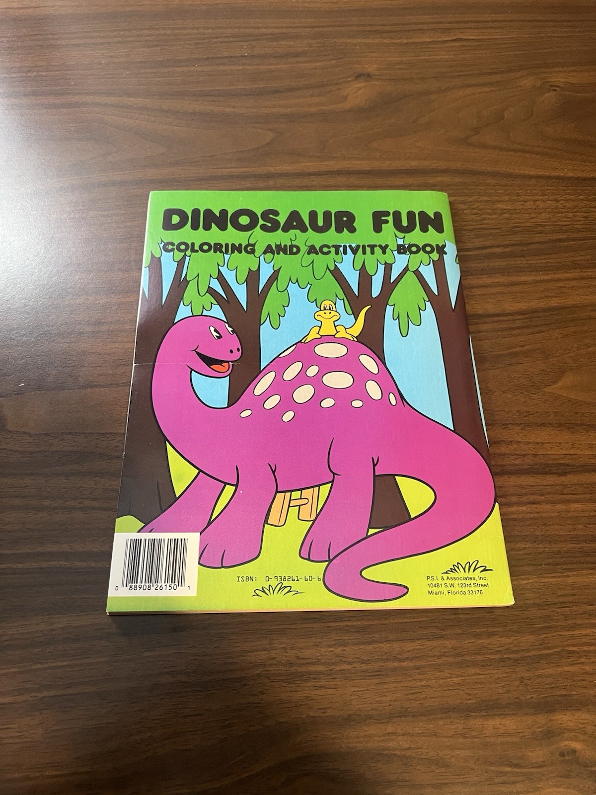 Dinosaur Fun Coloring and Activity Book 1987 Vintage Like New