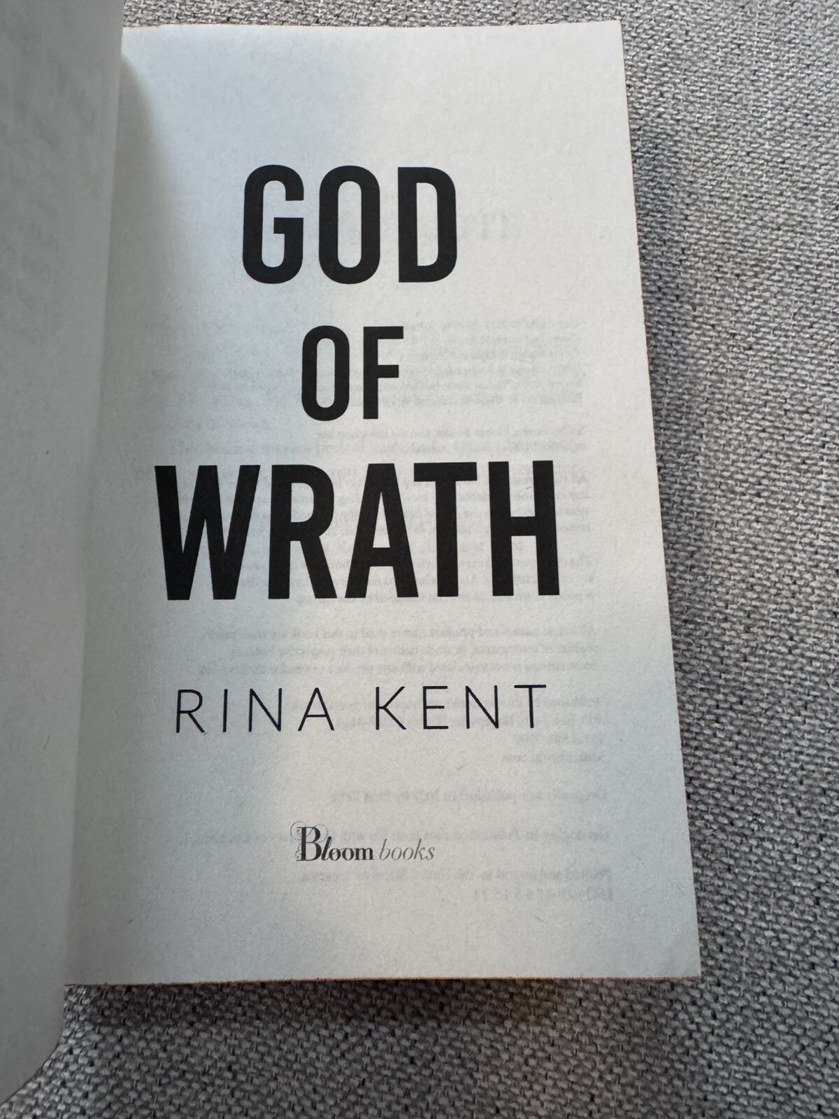 God of Wrath Rina Kent Signed Deluxe First Print Sprayed Edge Legacy Of Gods New