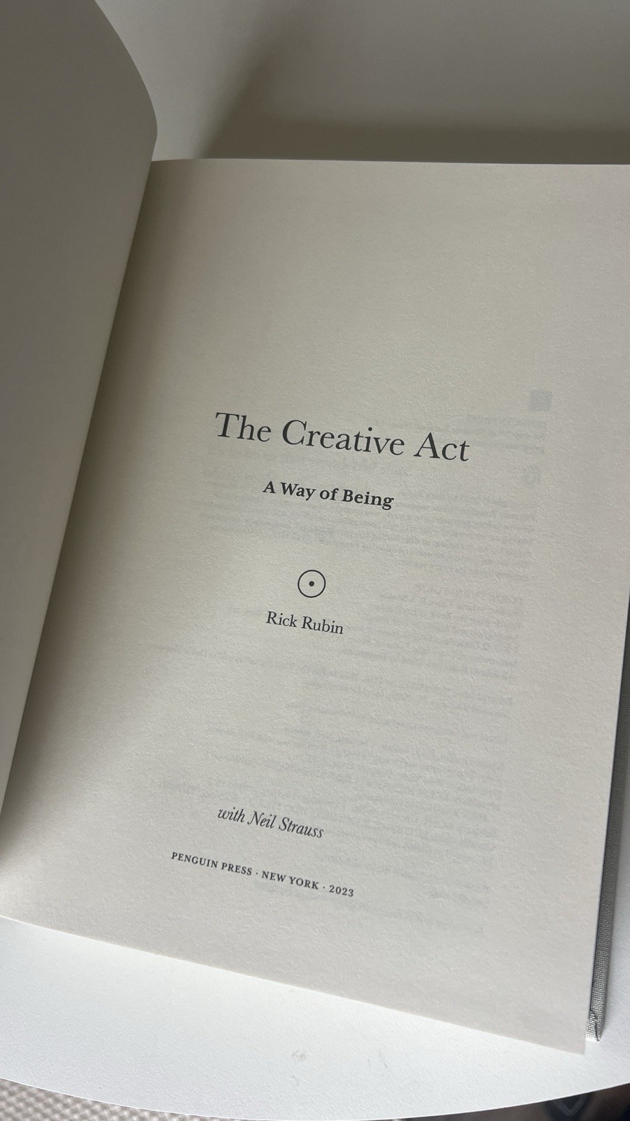 The Creative Act: A Way of Being by Rick Rubin – Hardcover