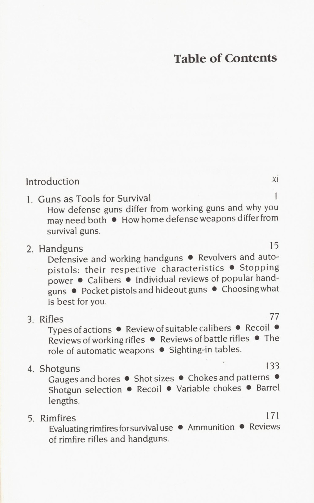 SURVIVAL GUNS (Reprint); ©1987 Trade Paperback Book by Mel Tappan