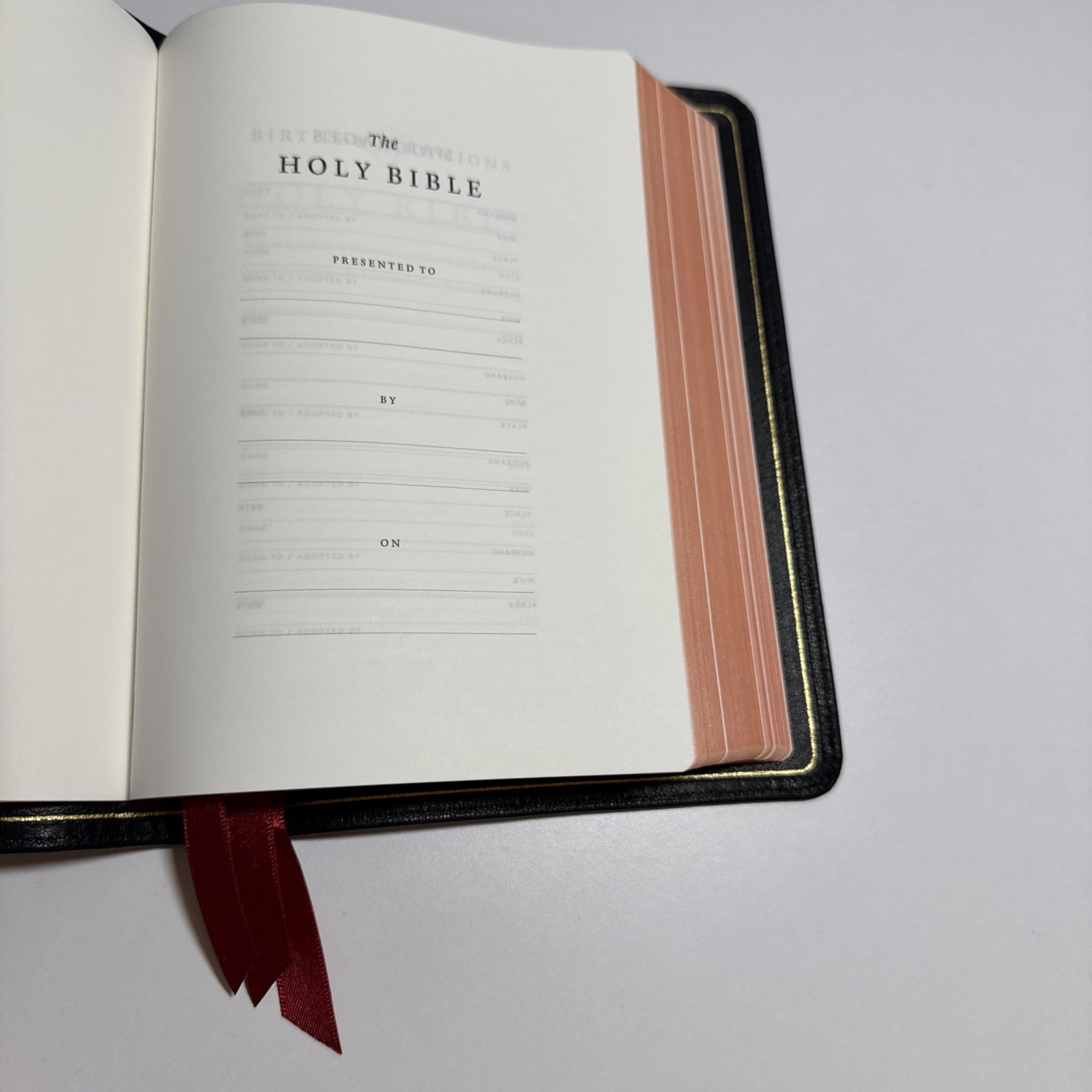 Holy Bible ESV Heirloom Single Column Personal Size Bible, Goatskin, Black