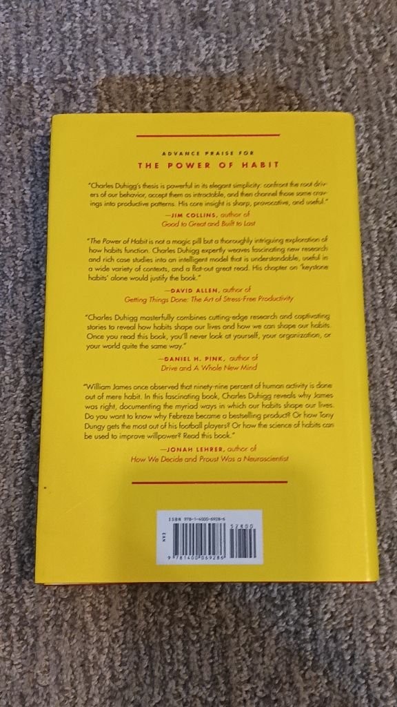 The Power of Habit Charles Duhigg 2012 Hardcover VG