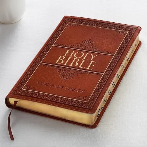 KJV Large Print Thumb Index Edition: Tan – Imitation Leather