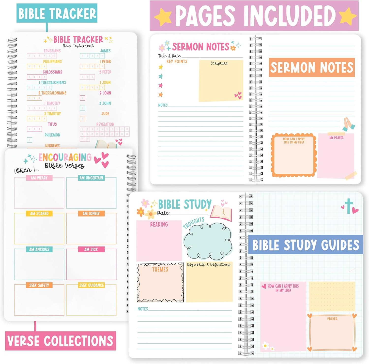 Bible Journal for Women – Guided Bible Study Journal for Women, Church Notes …