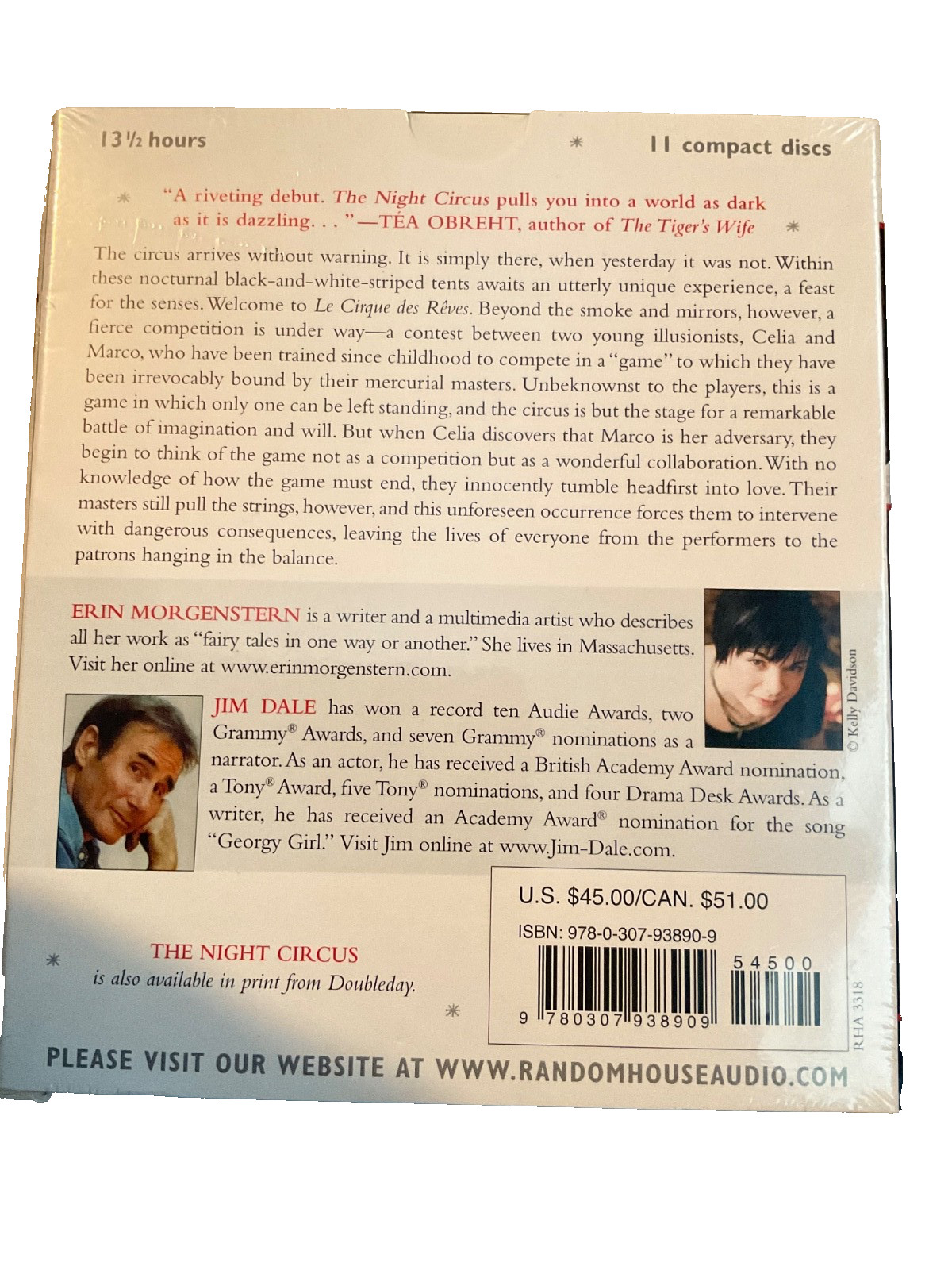 THE NIGHT CIRCUS BY ERIN MORGENSTERN, AUDIO BOOK