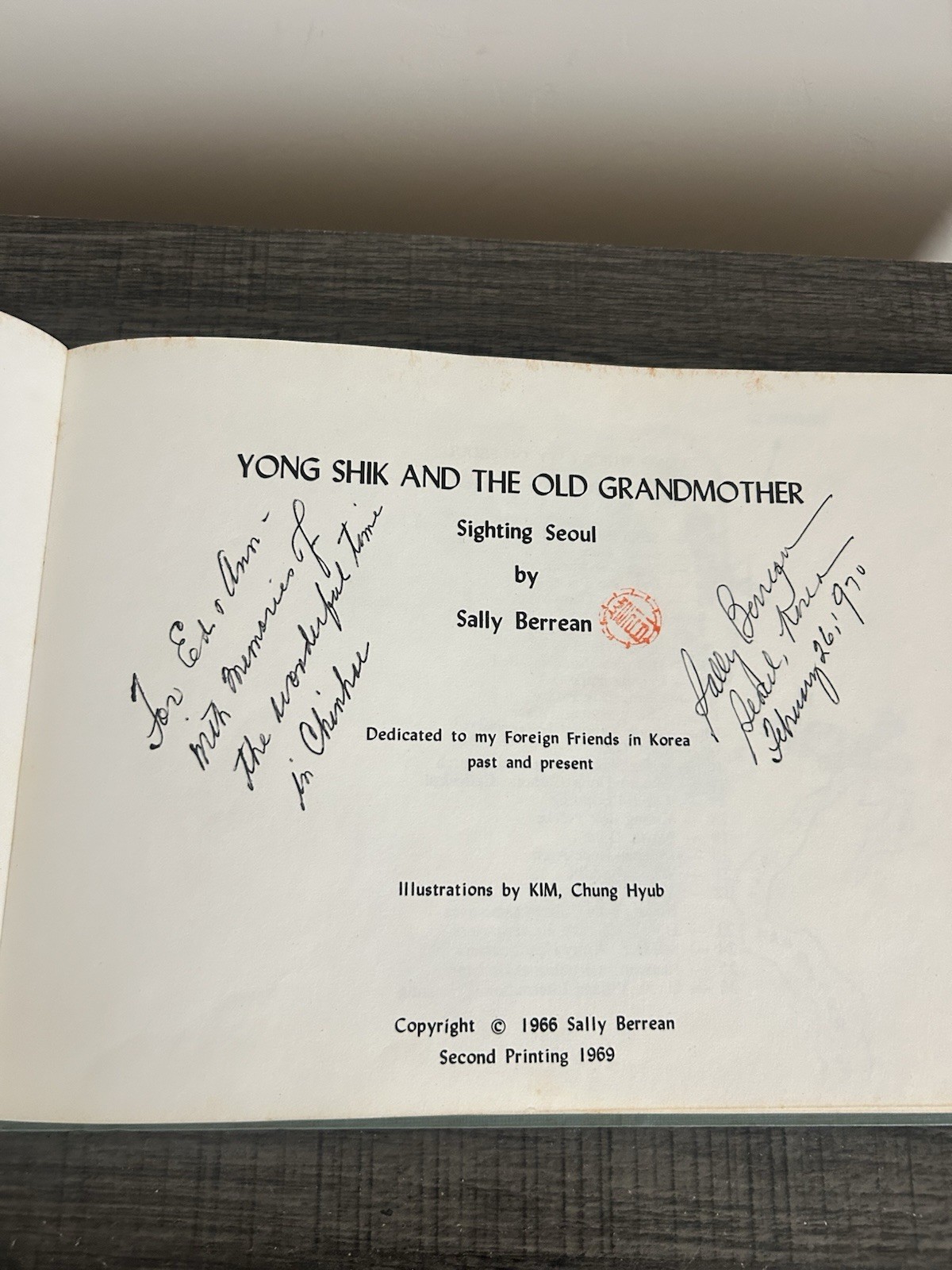Sally Berrean ‘The Korean Countryside & Yong Shik Old Grandmother’-Two Books
