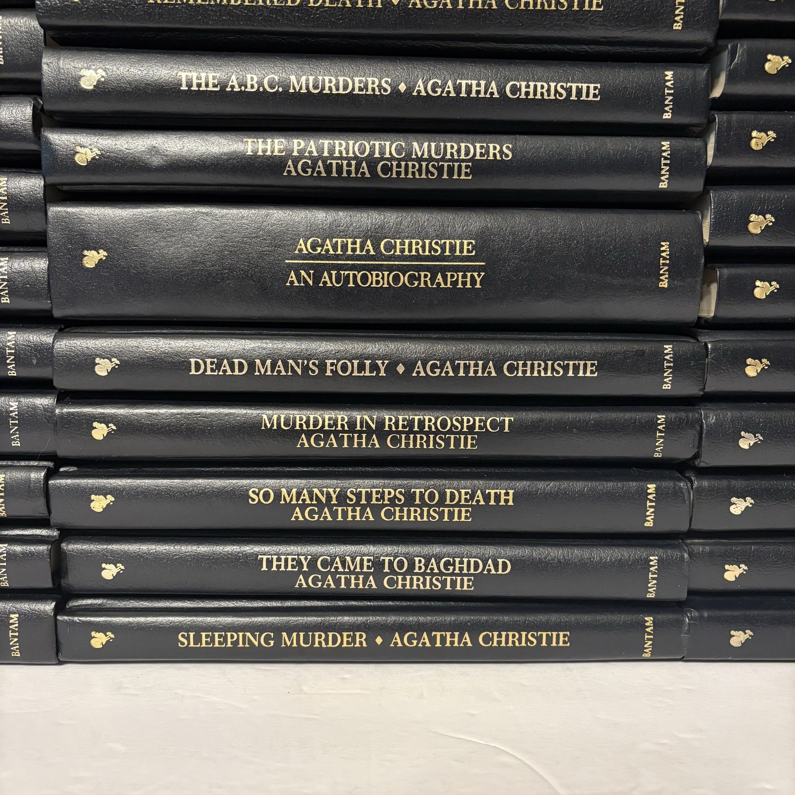 Agatha Christie Mystery Collection – Lot of 39 Books – Bantam Leatherette HC Set