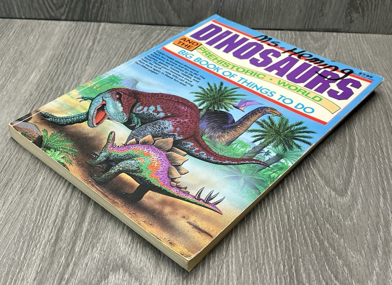 Dinosaurs Prehistoric World Coloring Activity Boom 1993 Vintage READ