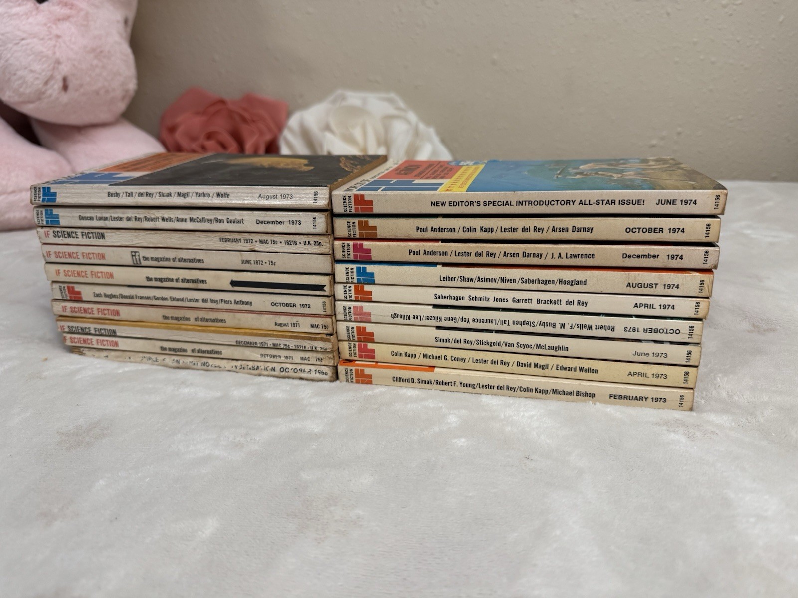 Worlds of If Science Fiction (19 Issue Lot) 1968-1974 Illustrated English Asimov