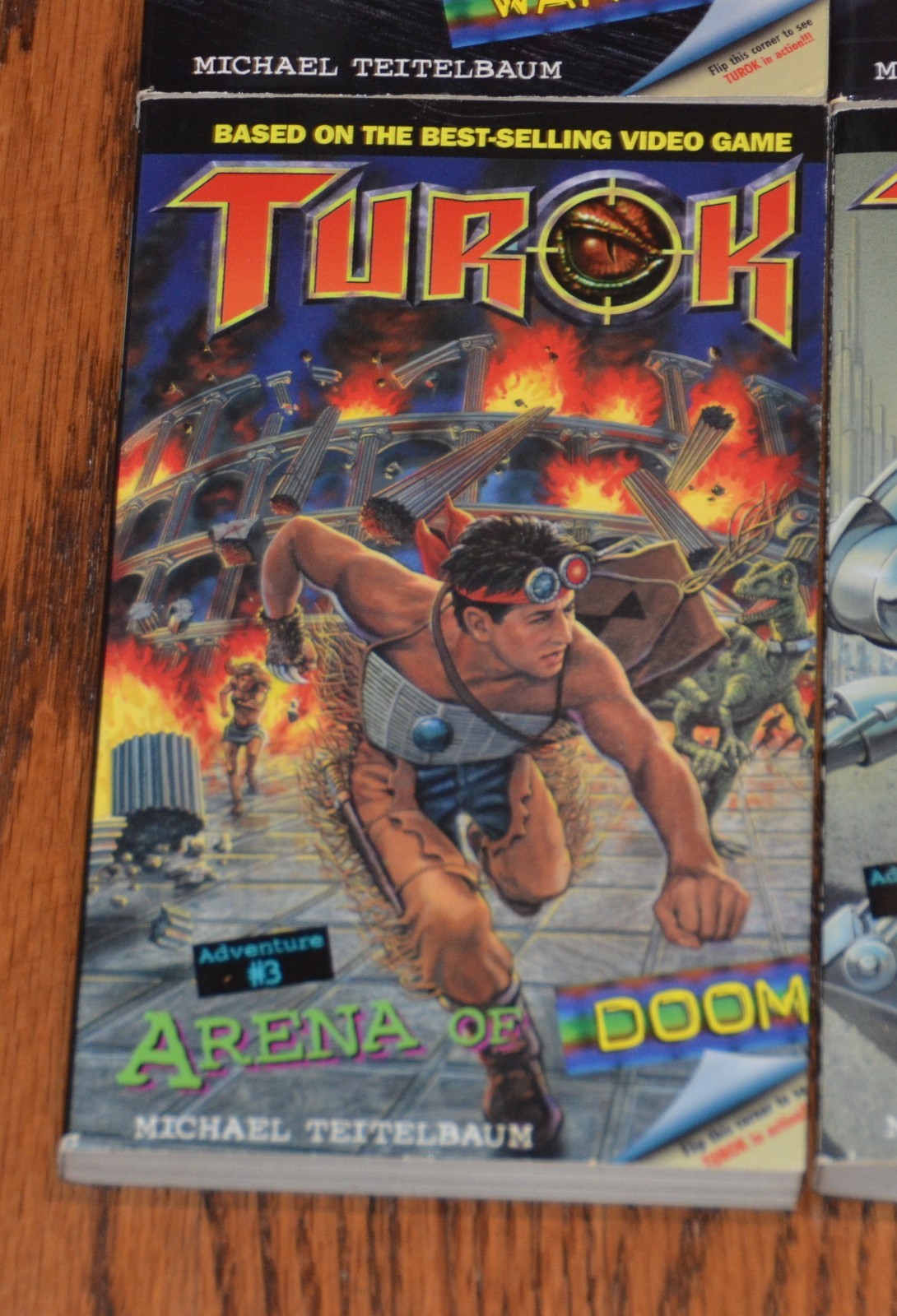 Turok paperback Book Set 1 2 3 4 by Teitelbaum Gold Key based on video game M2