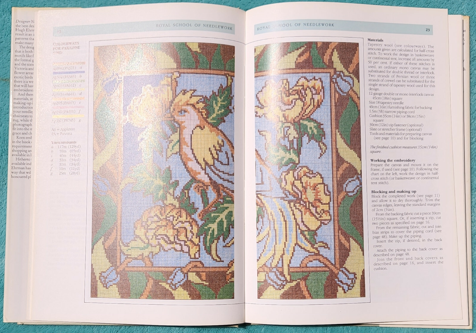 Designer Needlepoint 25 Exclusive Designs Hugh Ehrman 1987 Hardcover 126 Pages