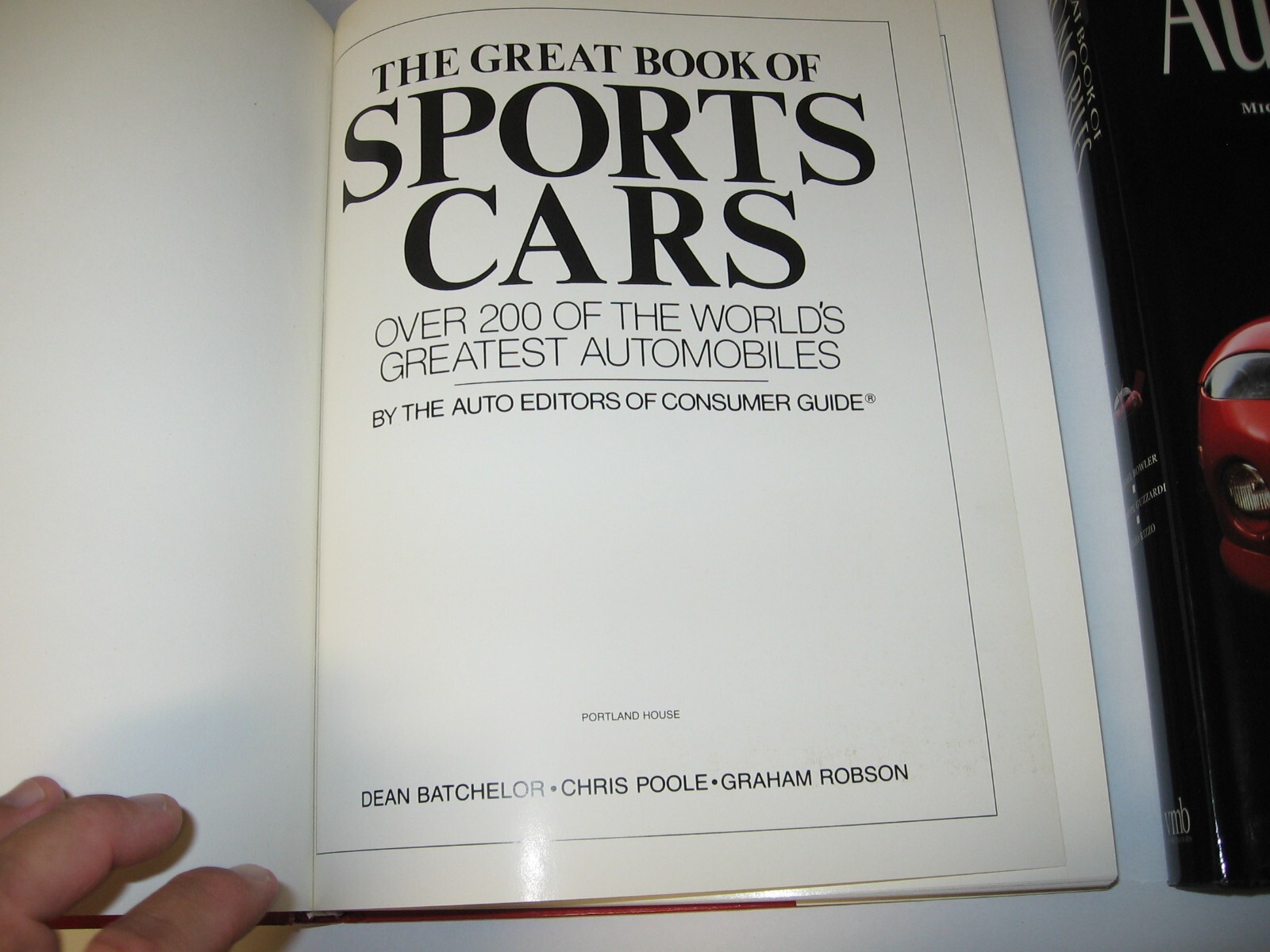 2001 The Great Book of Automobiles 630 pages + 1988 Great Sports Car Book