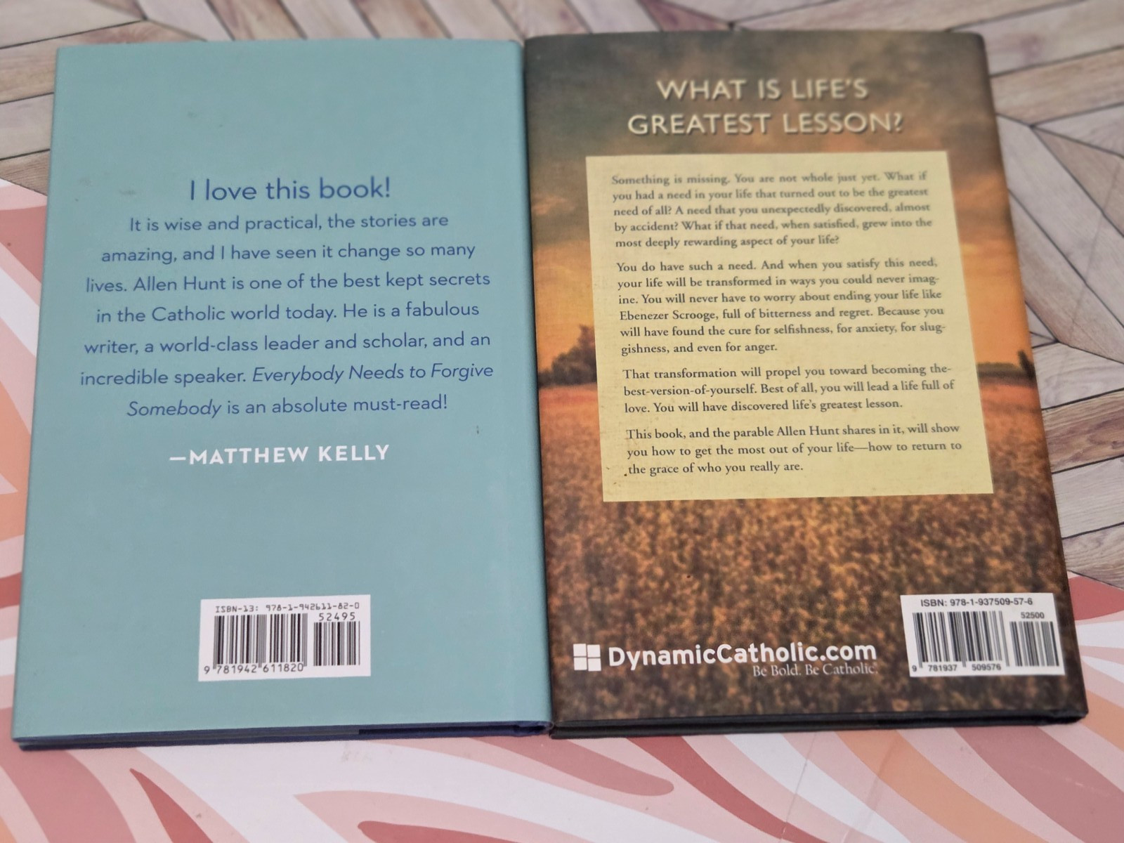 ALLEN R. HUNT – LOT OF 2 HARDCOVER BOOKS – LIFE’S GREATEST LESSON & EVERYBODY NE