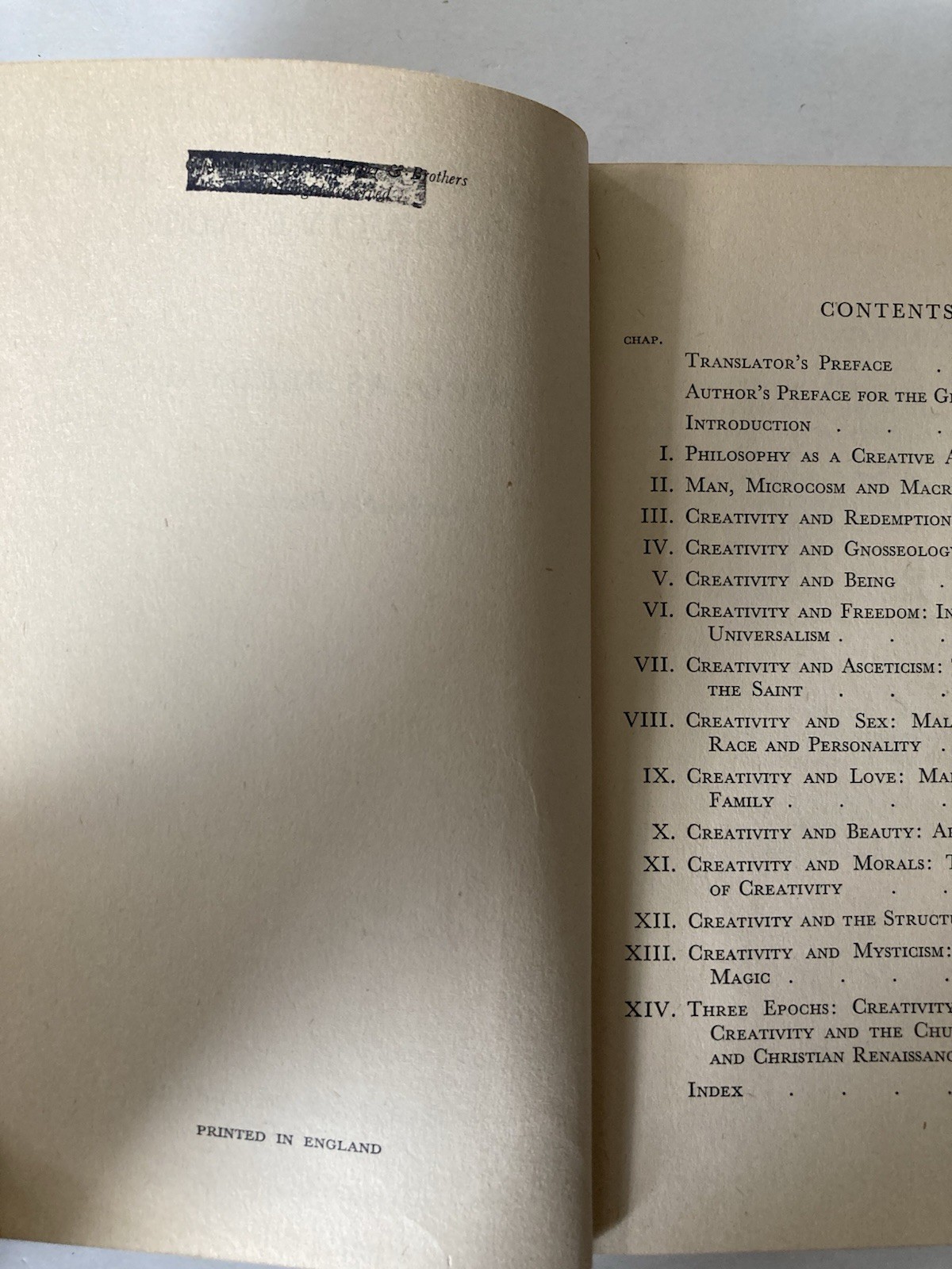 Vintage The Meaning of the Creative Act by Nicolas Berdyaev Hardcover Book