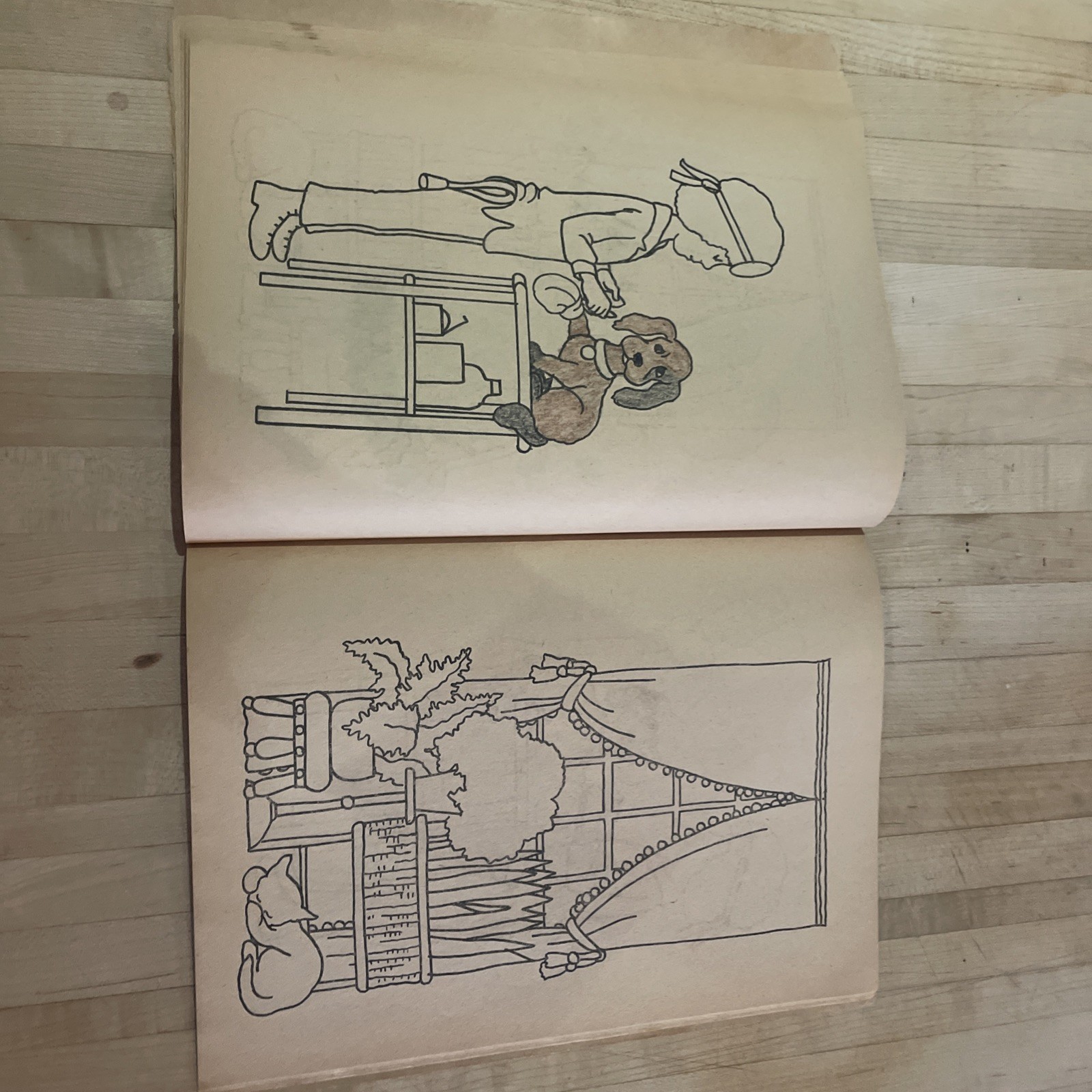 Holly Hobbie Nature Friend Coloring Book Vtg Aged Pages 1976 Slightly Distressed