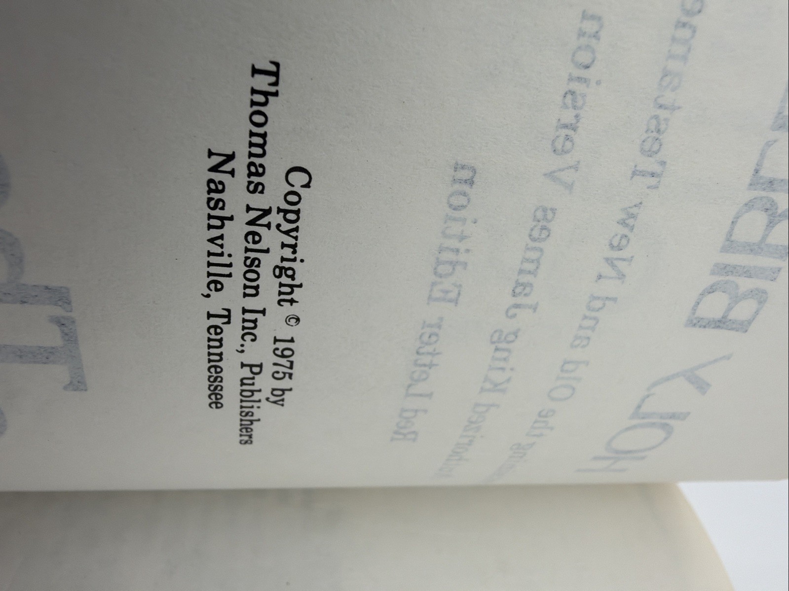 Holy Bible The Open Bible Edition Nelson 658BR Brown Leather 1975 Red Letter