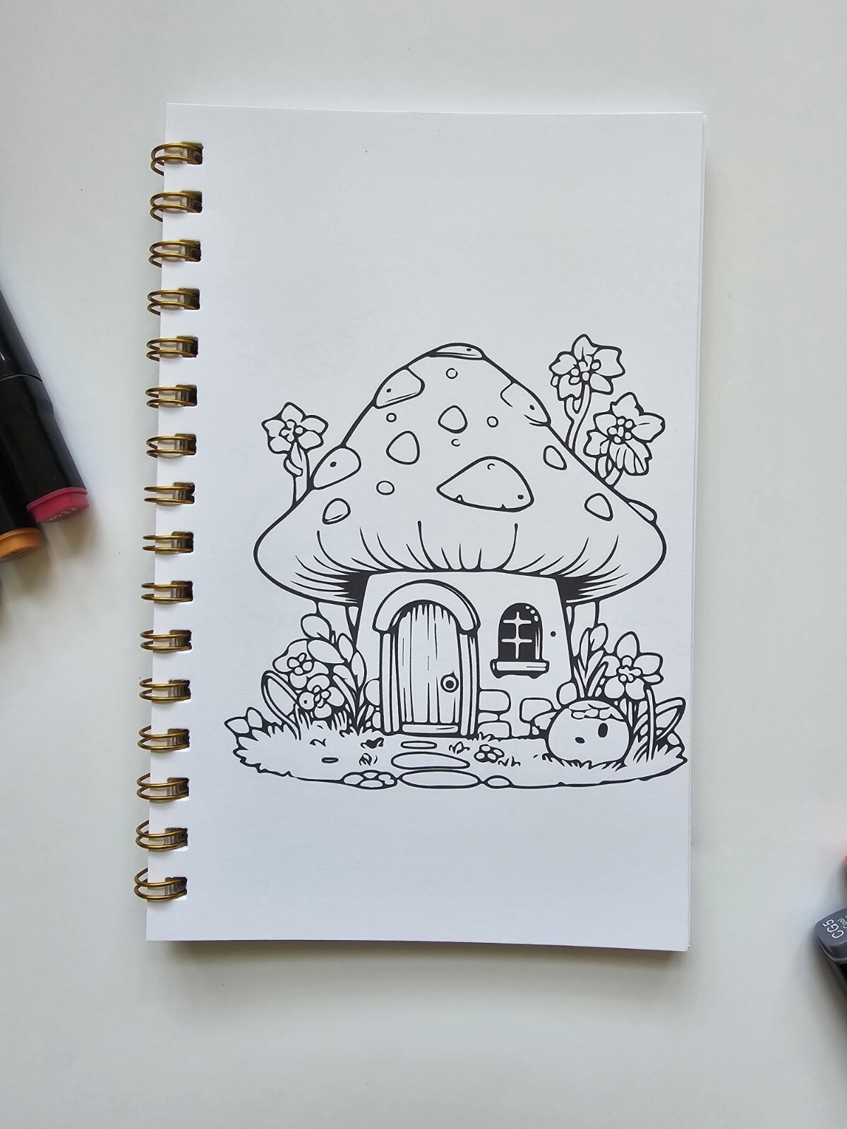 Whimsical Homes Coloring Book 8.5 X 5.5 In A5 Coloring Book For Adults And Kids.