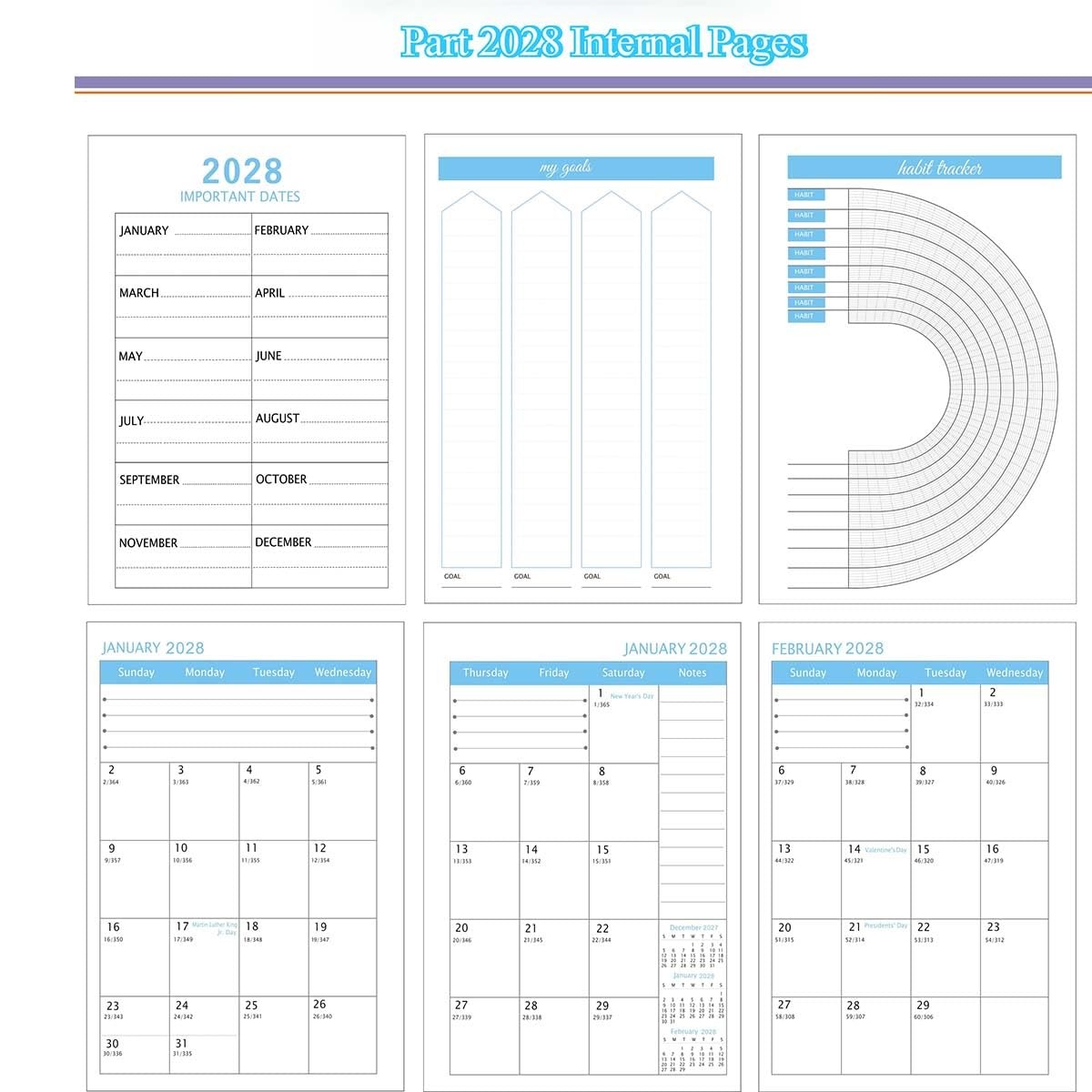 1Pcs 2026 Planner Weekly and Monthly, 2026-2028 Spiral Bound Notebook Calenda…