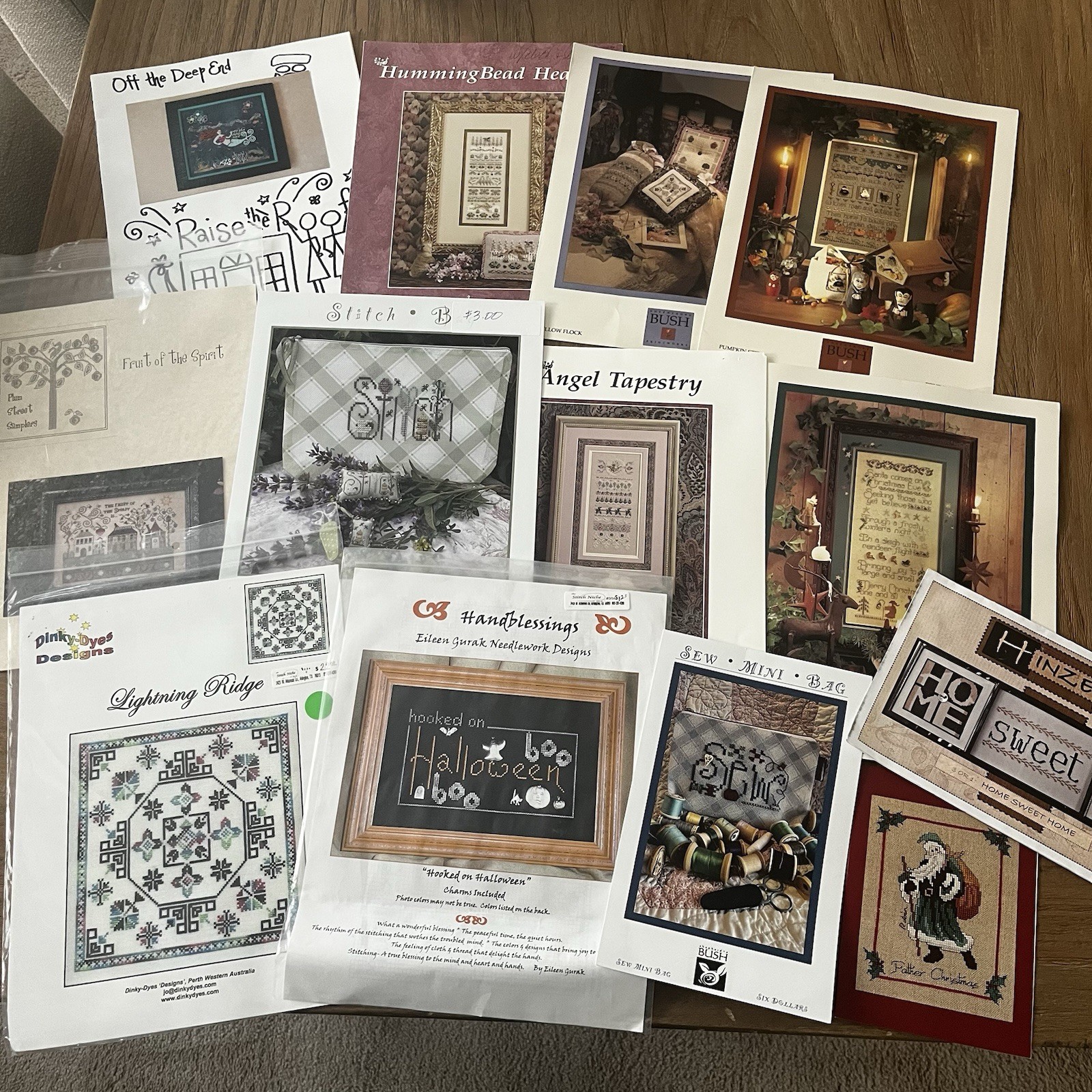 Lot 13 Vtg Counted Cross Stitch Patterns Booklets Needlepoint 2000s 1990s