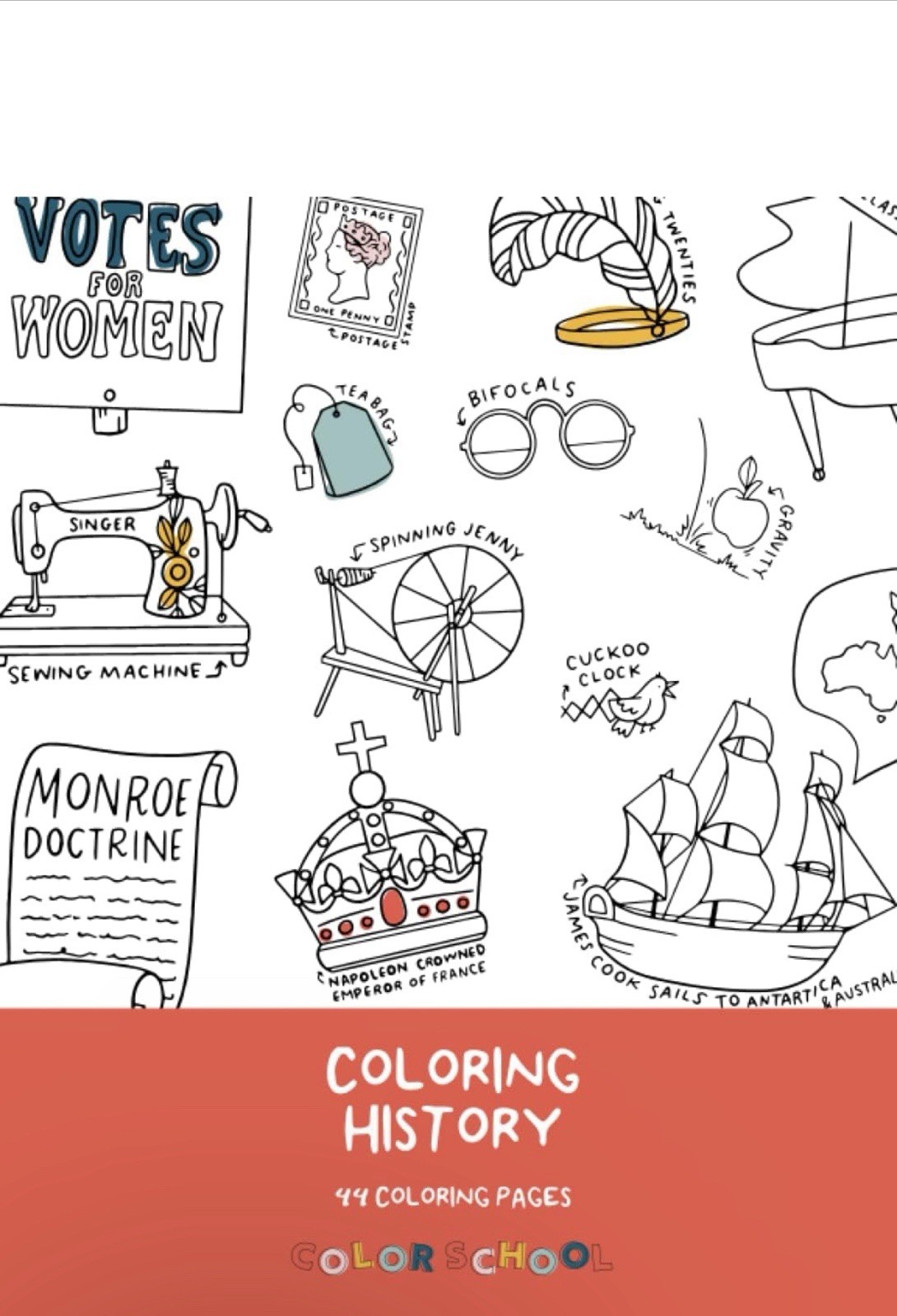 Coloring Book – Coloring History – 44 Coloring Pages
