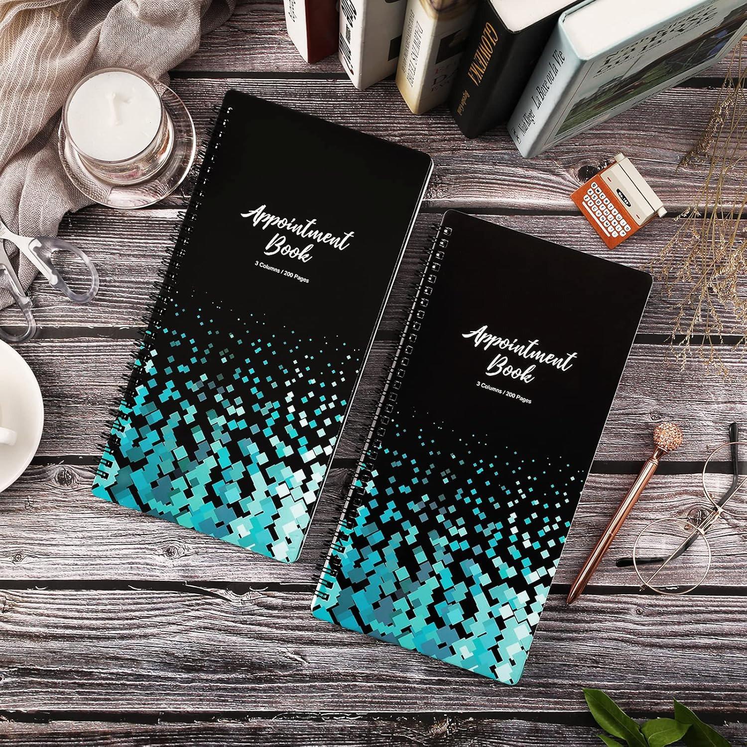 3 Column Appointment Book – Daily and Hourly Schedule Book with 200 Pages