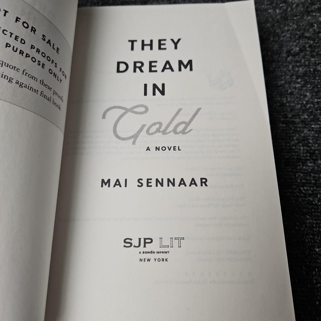 THEY DREAM IN GOLD Mai Sennaar Historical Fiction Zando Preview Edition