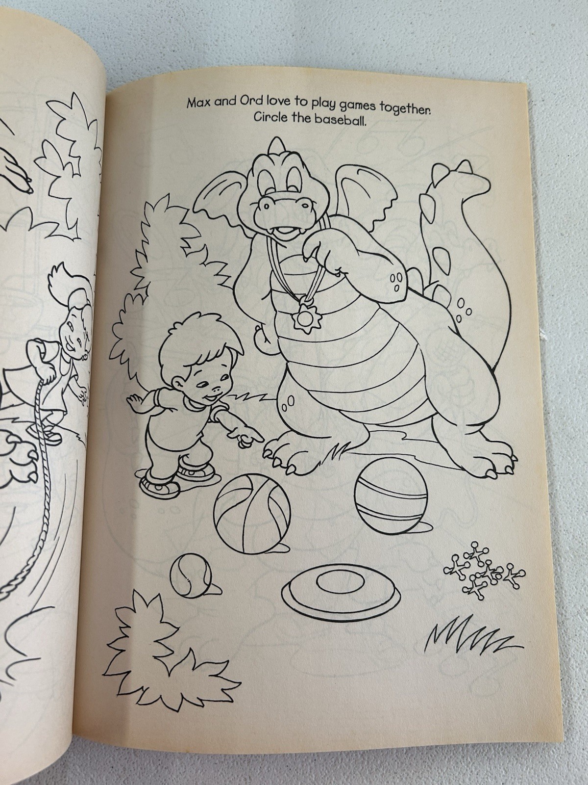 Vintage Dragon Tales Family And Friends Coloring Activity Book Cut Out Doll Y2K