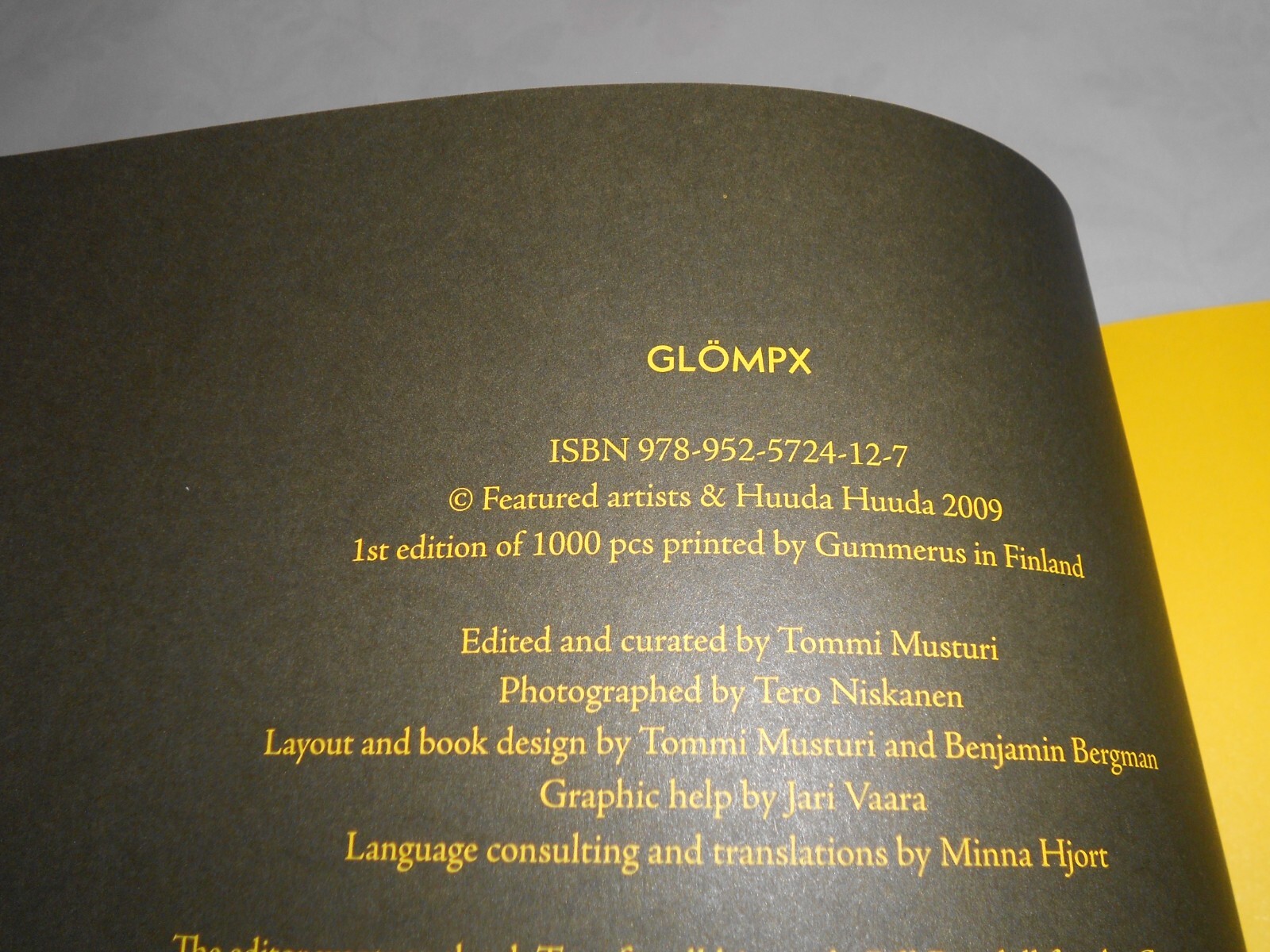 1st Edition Limited (1000 pcs) GlompX Comics Art Finland HC w/ CD-ROM NEW HTF