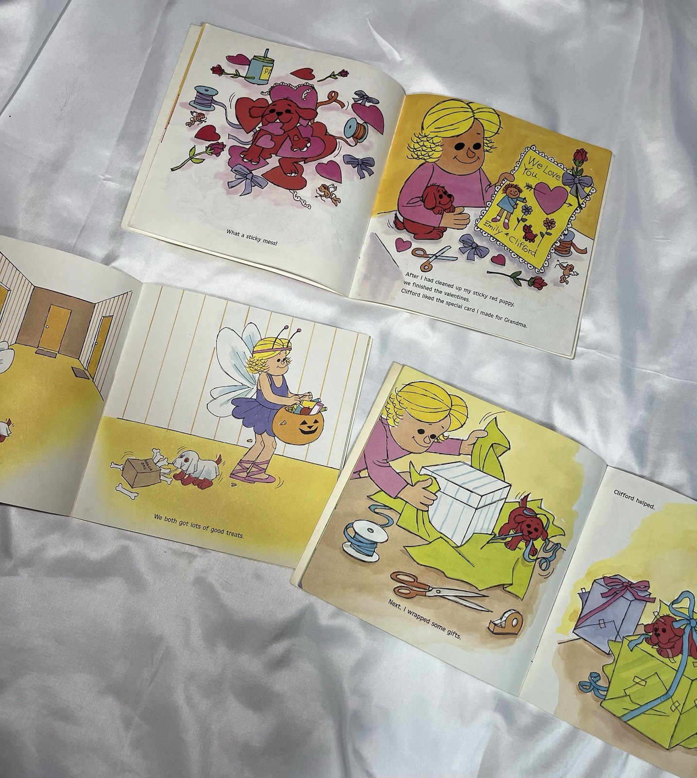Vintage 1995 Clifford’s First Holidays Books Lot 3 Valentine Halloween Xmas