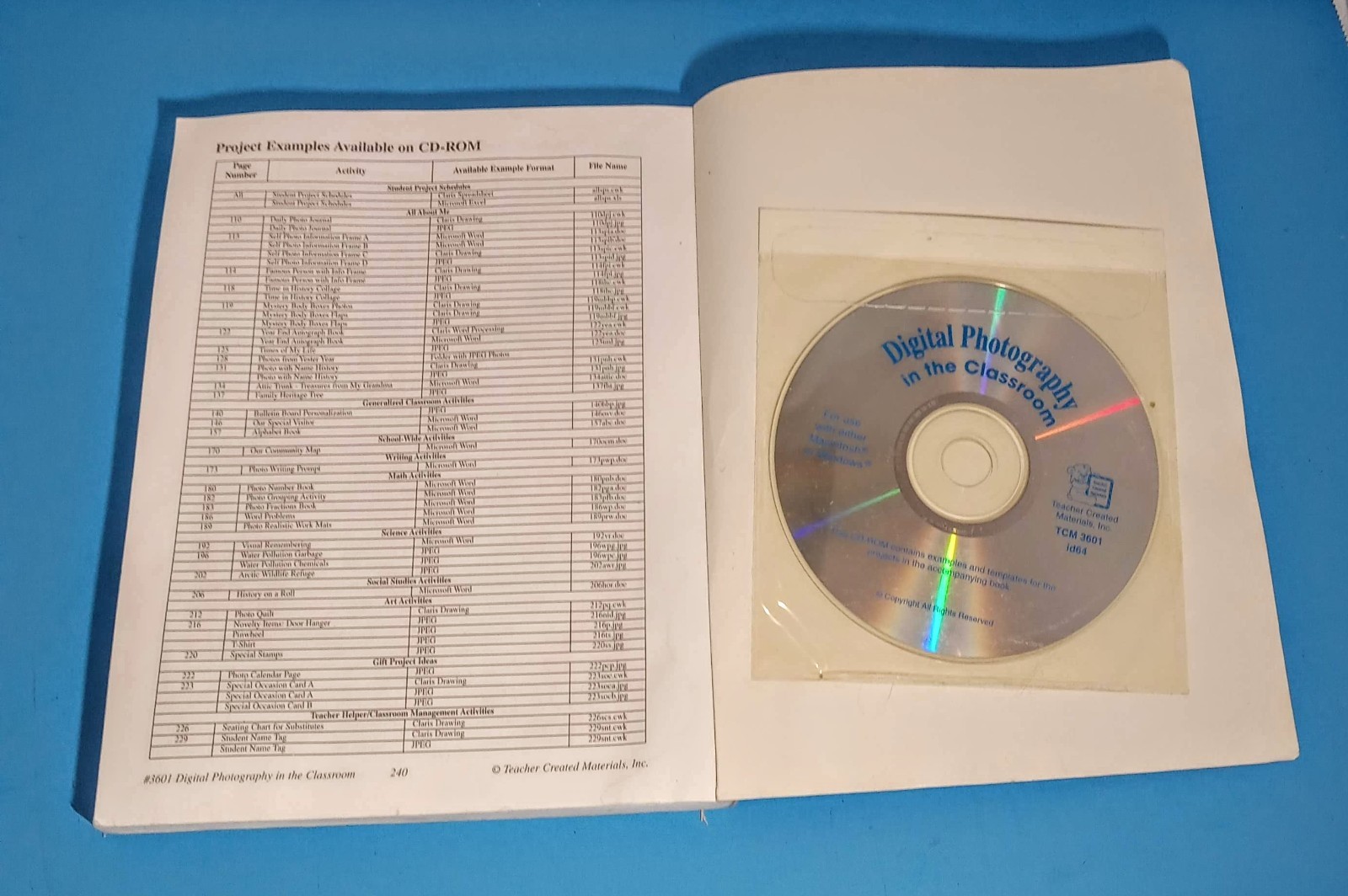 “Digital Photography in the Classroom” w/CD-Photography Book-240 pages-pre-owned