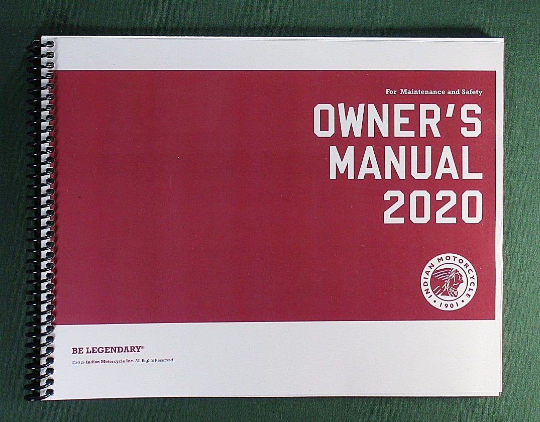 2020 Indian Vintage RIder’s Manual with Protective Covers