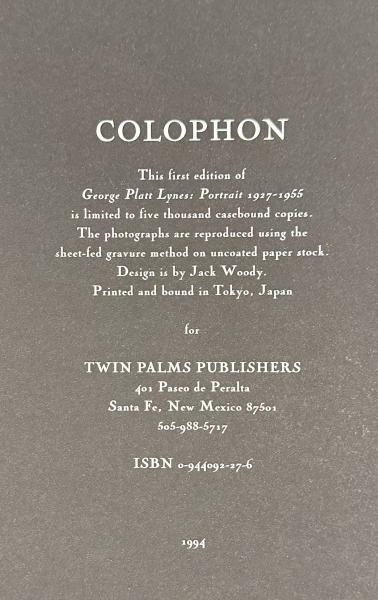 GEORGE PLATT LYNES PORTRAIT 1927 1955 Twin Palms Photography
