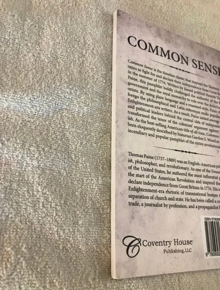 Common Sense: The Most Popular Book by Thomas Paine (2016, Trade Paperback)