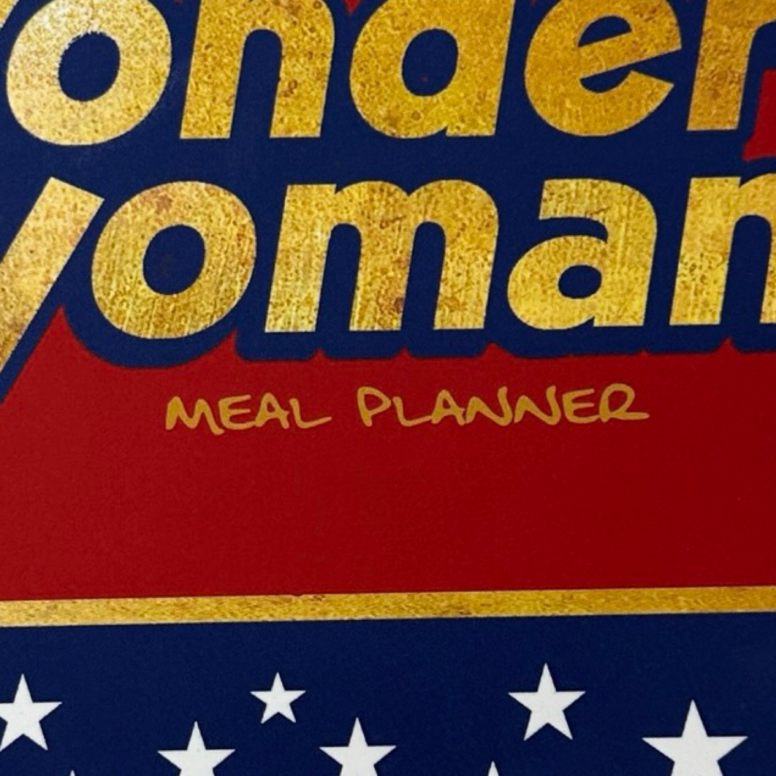 Wonder Woman 52-Week Daily Meal Planner Softcover Shopping List 110 Pages RARE