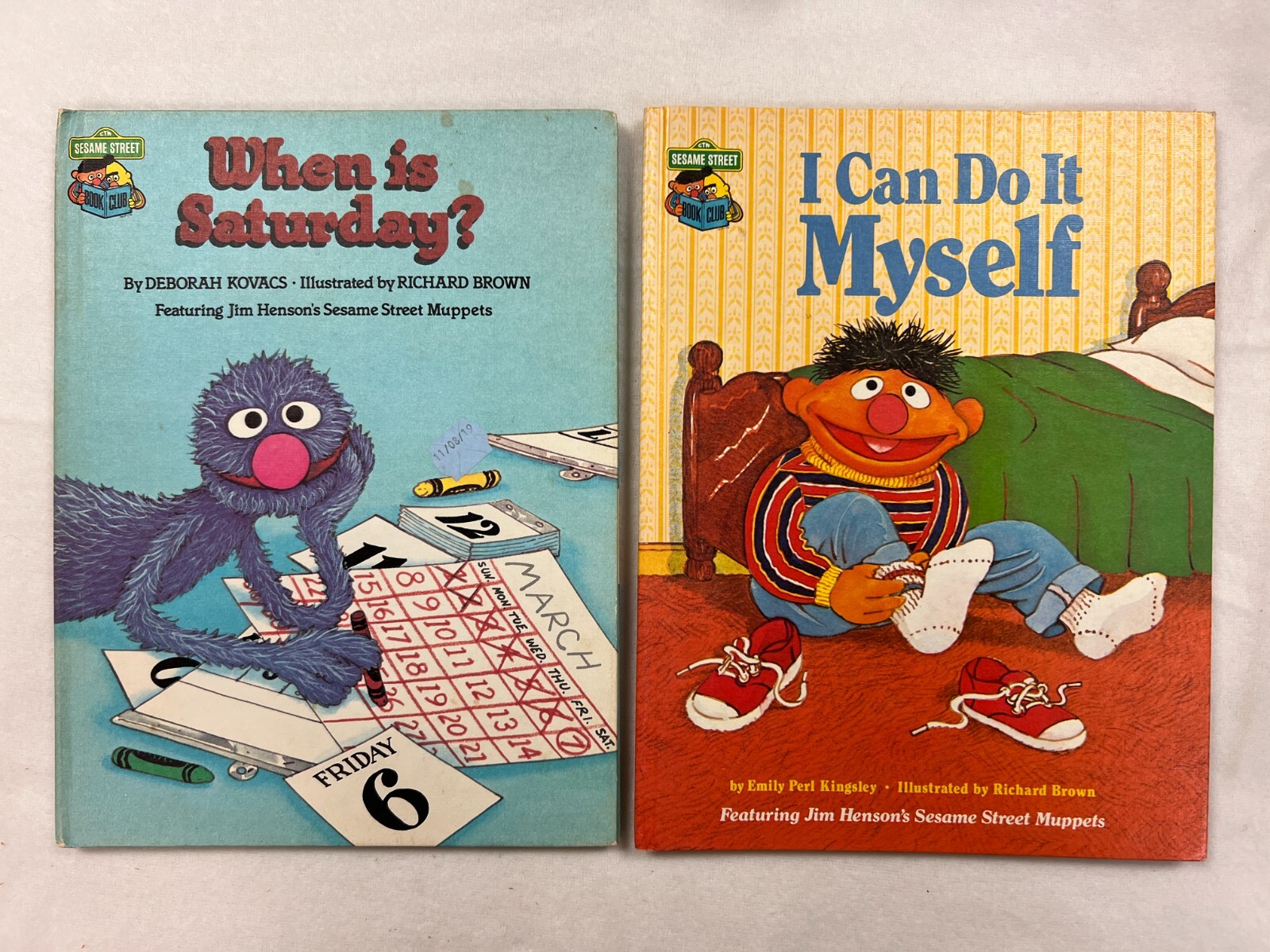 Sesame Street Book Club Books – dated 1980’s HB – lot of 14