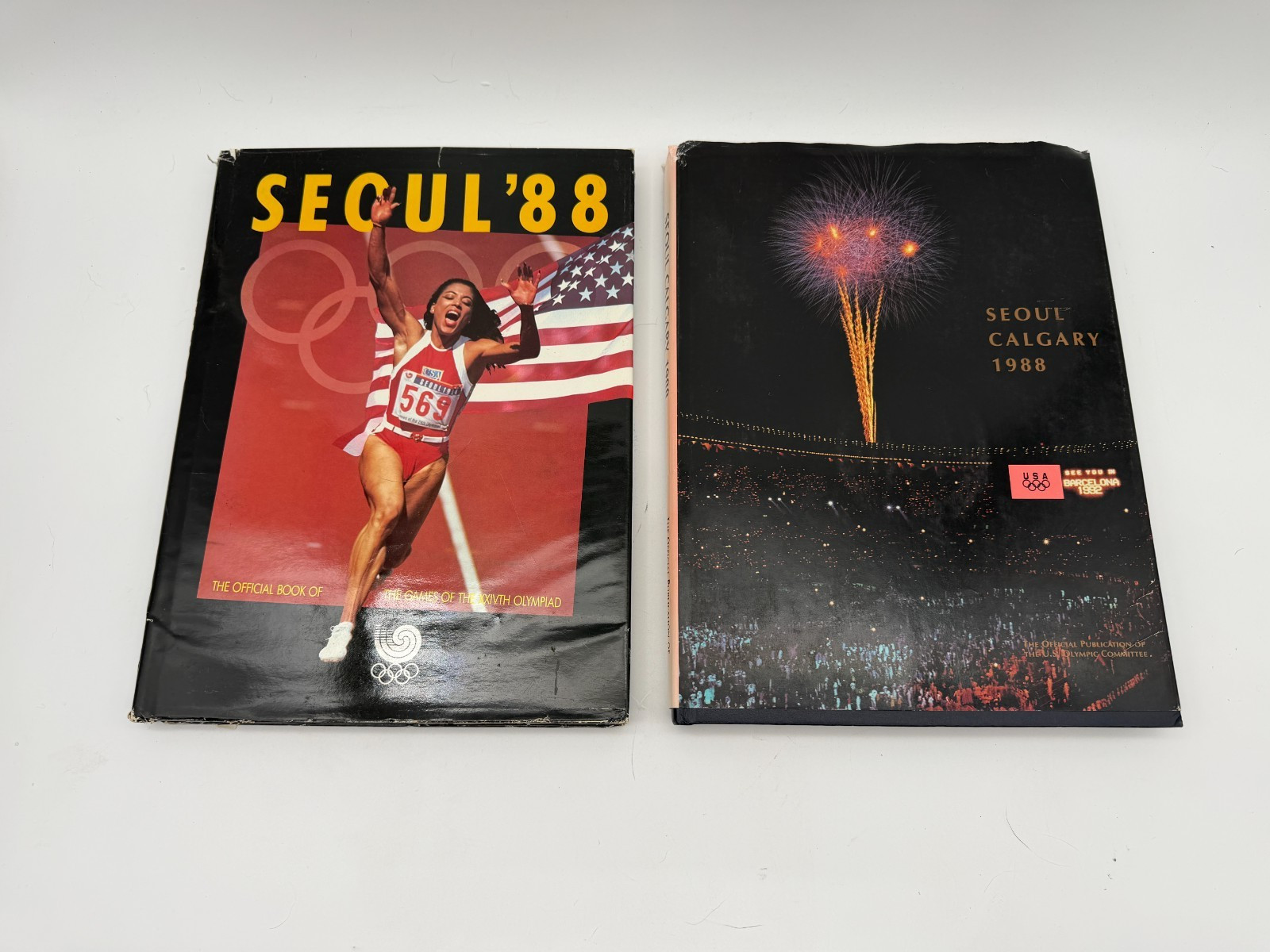 Lot of 2 South South Korea Olympics Books Official Book of the Olympiad