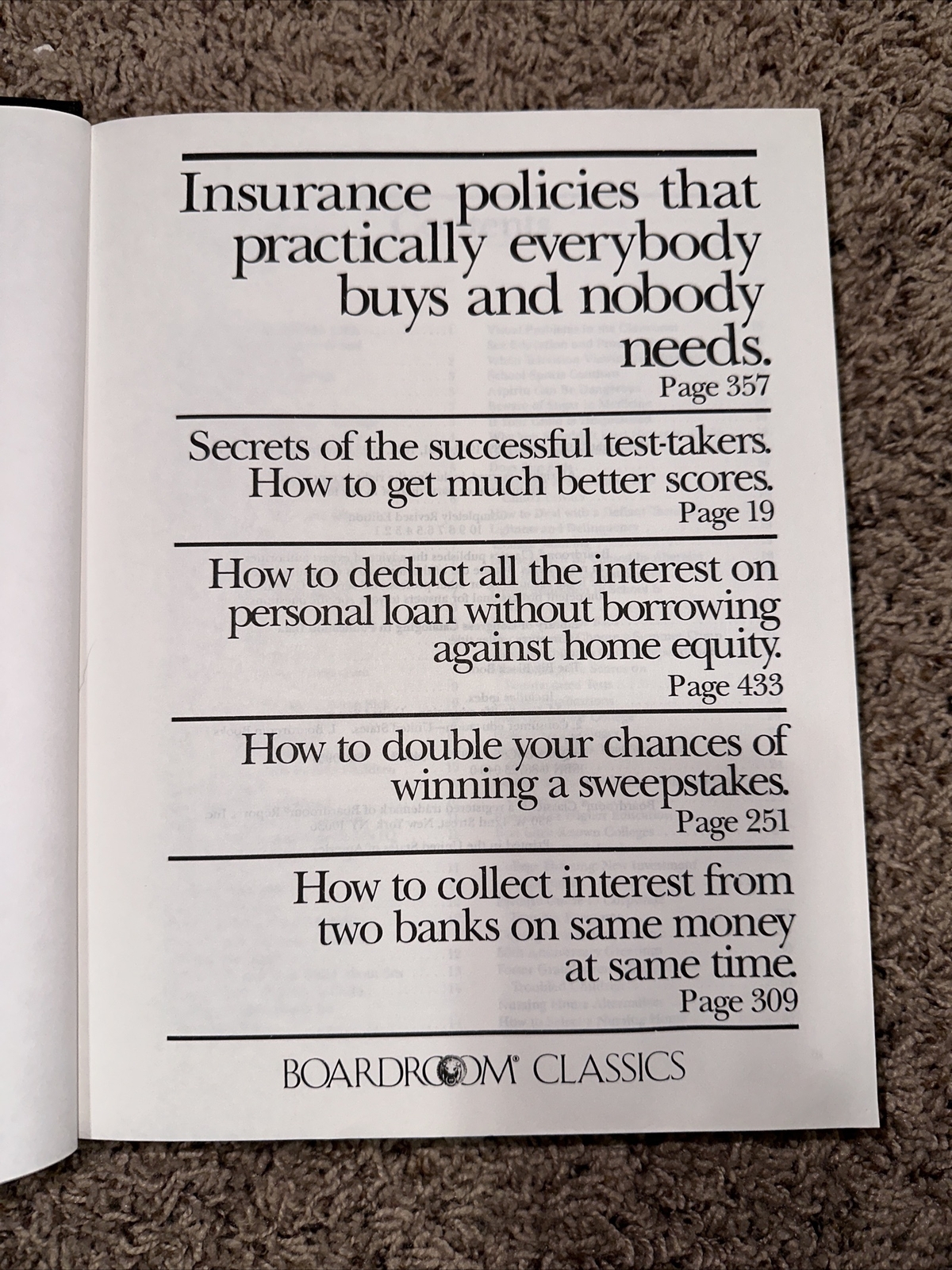 Vintage 1993 The Big Black Book Insurance Policies Money Law 496 Pages Hardcover