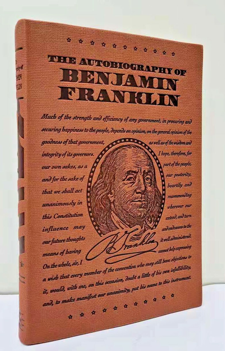 THE AUTOBIOGRAPHY OF BENJAMIN FRANKLIN ~ Faux Leather ~ BRAND NEW ~