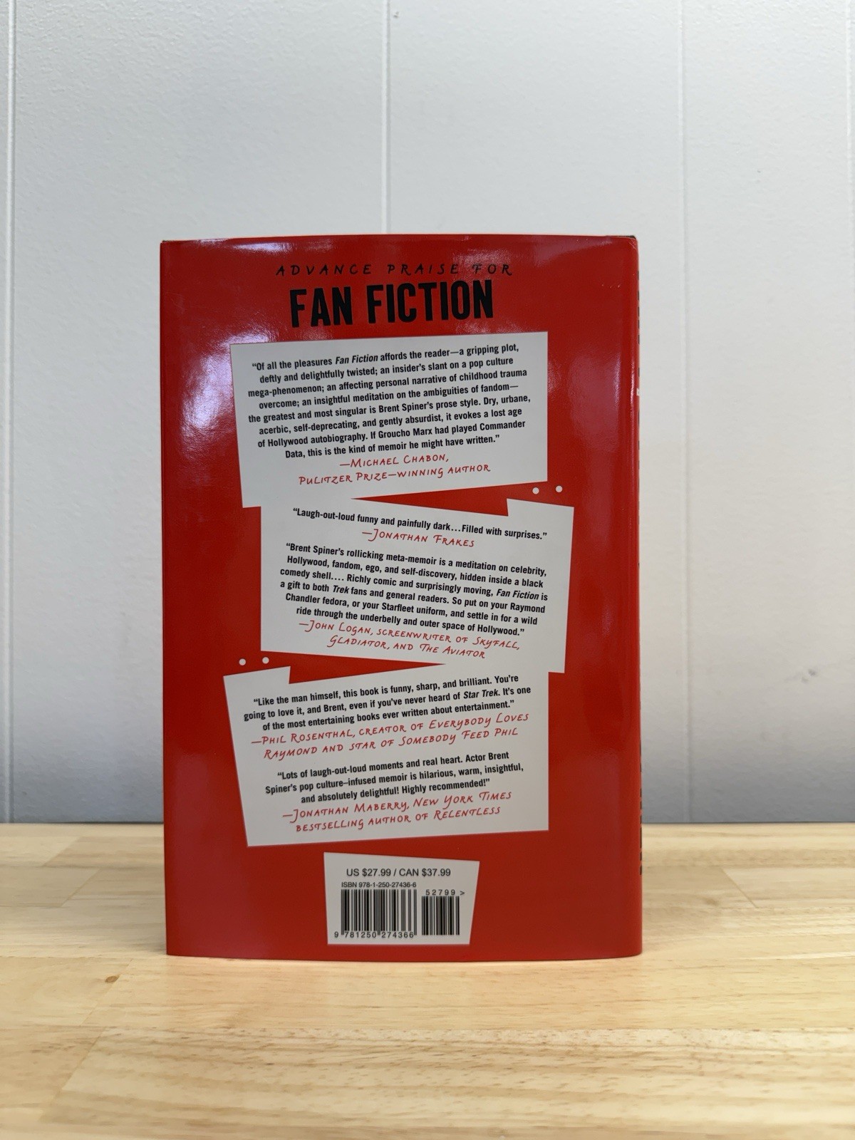 Brent Spiner Fan Fiction Hardcover St. Martin’s Press 2021 1st Edition 1st Print