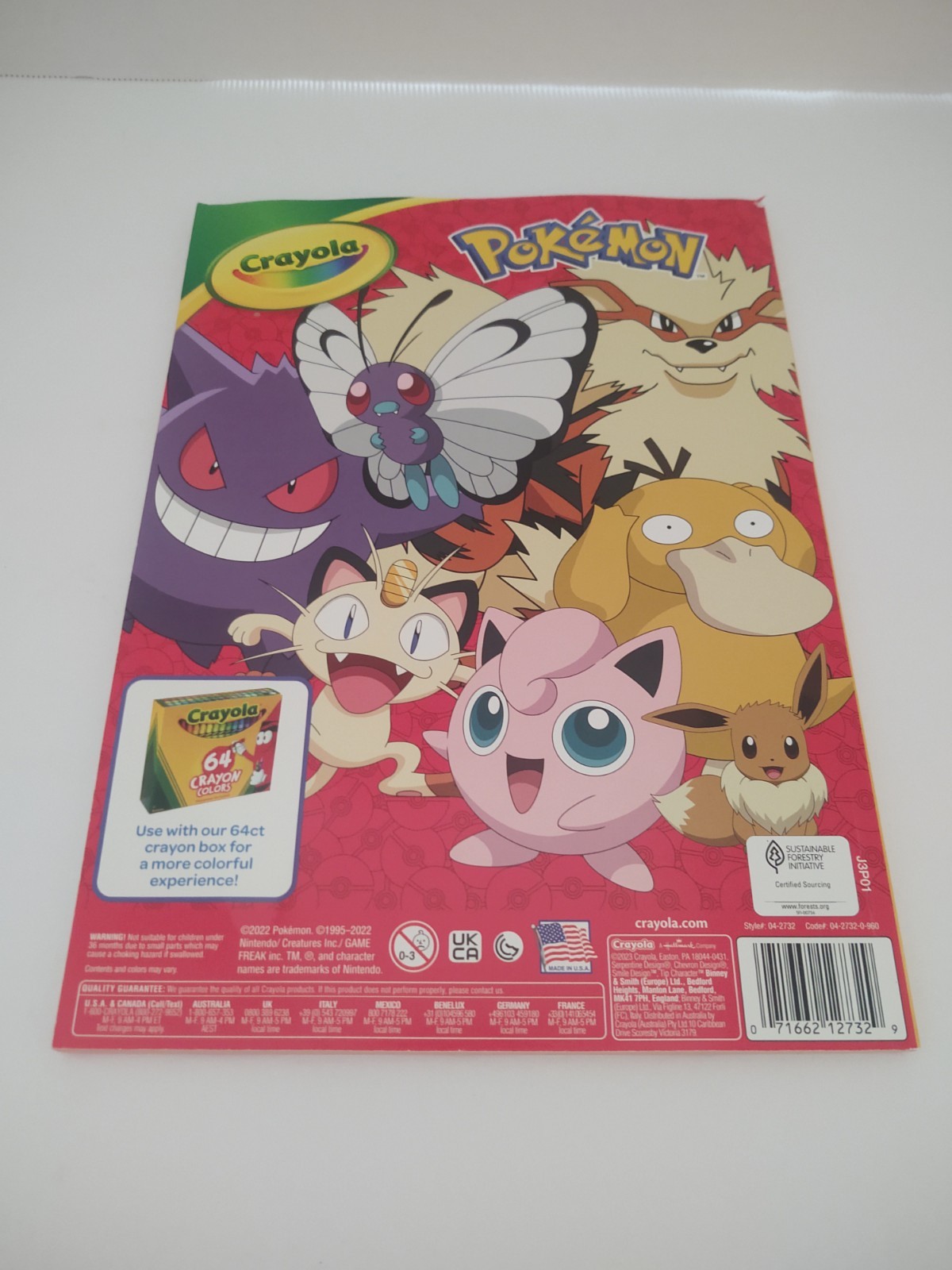 Crayola Pokemon Coloring Book – 96 pages + Sticker Sheet Brand NEW
