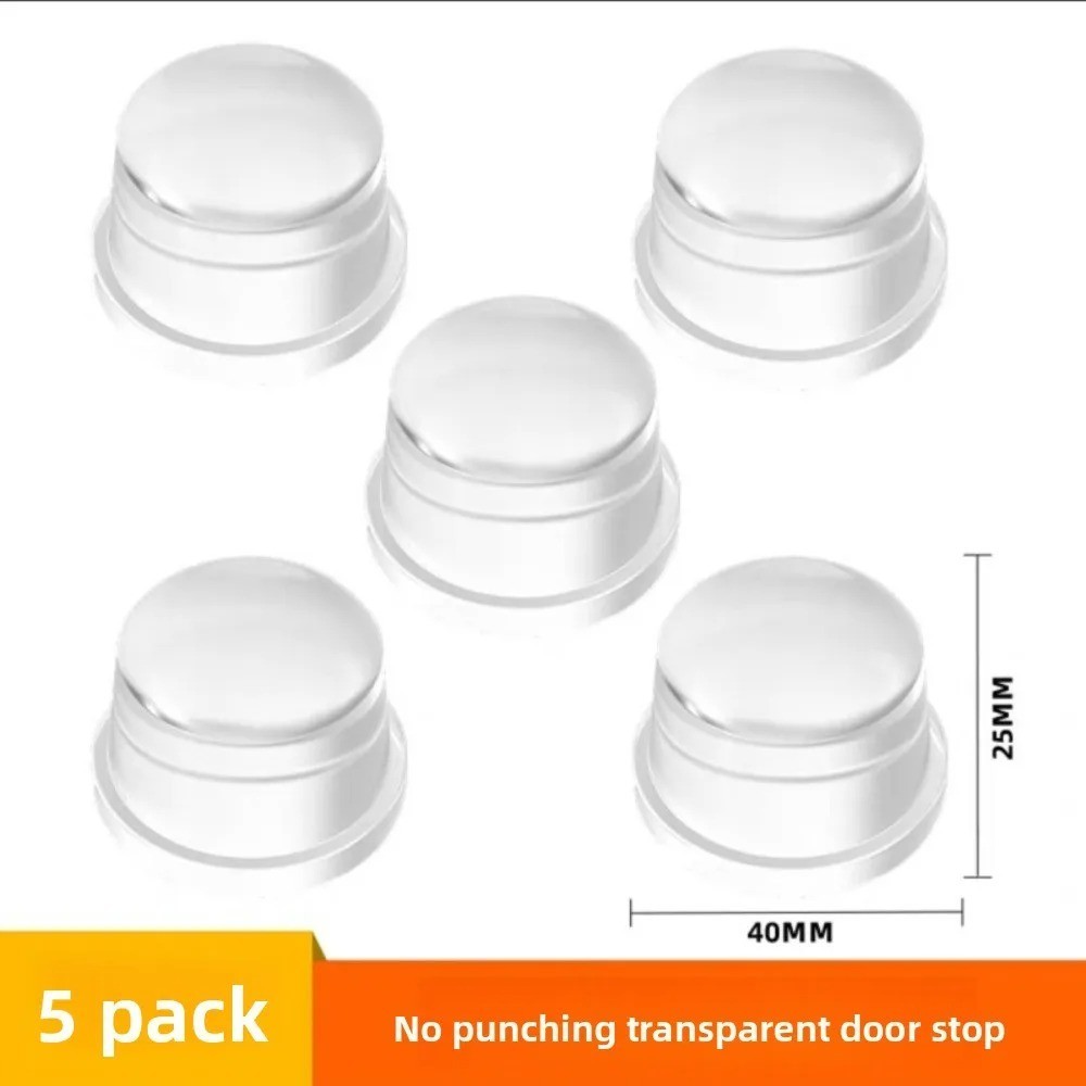 1pcs Silicone Door Stopper Transparent Anti-Bump Pad Wall Protector – NEW