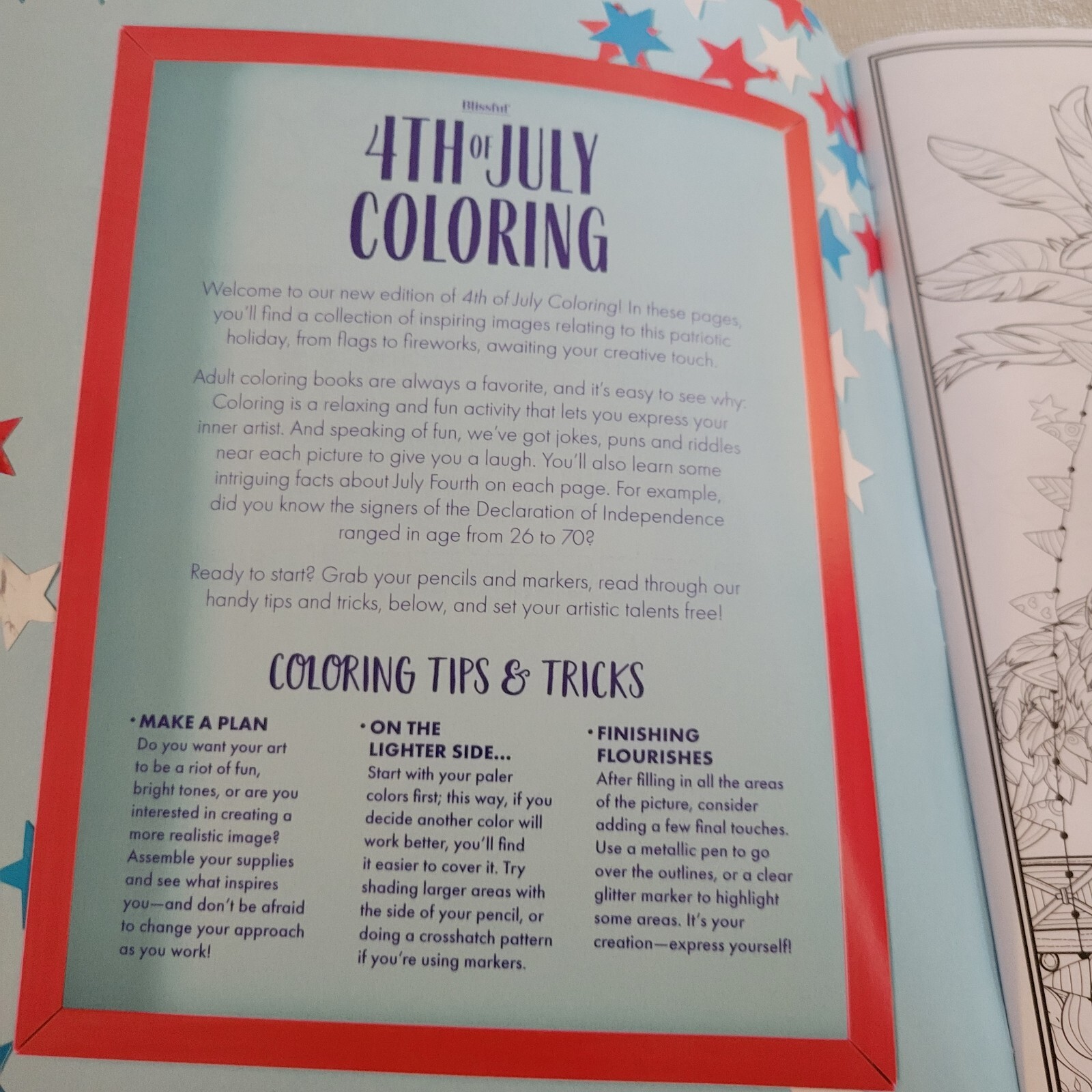4th OF JULY ADULT COLORING BOOK – 2022 CENTENNIAL – 32 FESTIVE COLORING PAGES