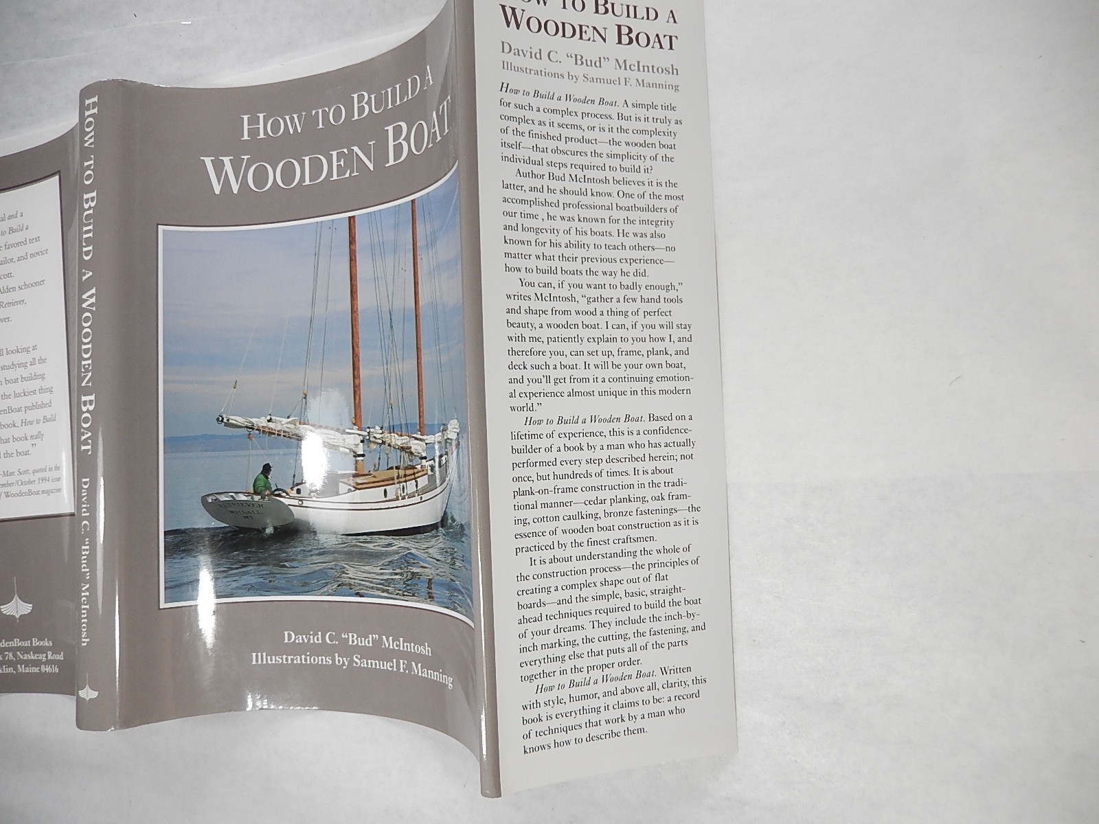 How to Build a Wooden Boat by David C. McIntosh, 1987, Hardcover & DJ